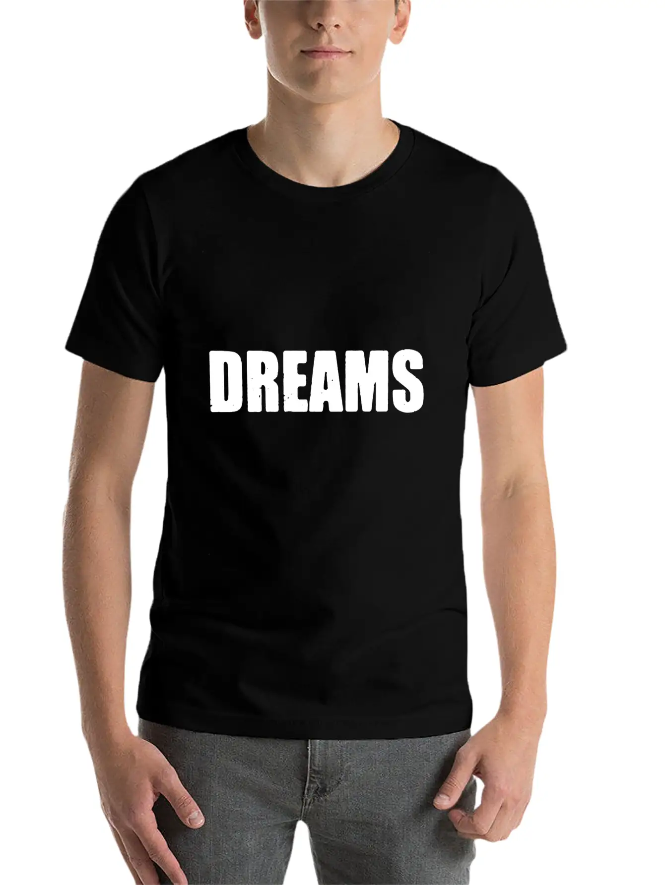 Dreams Letter Only Basic Graphic T-Shirt ¨C Daily Comfort In Soft Cotton
