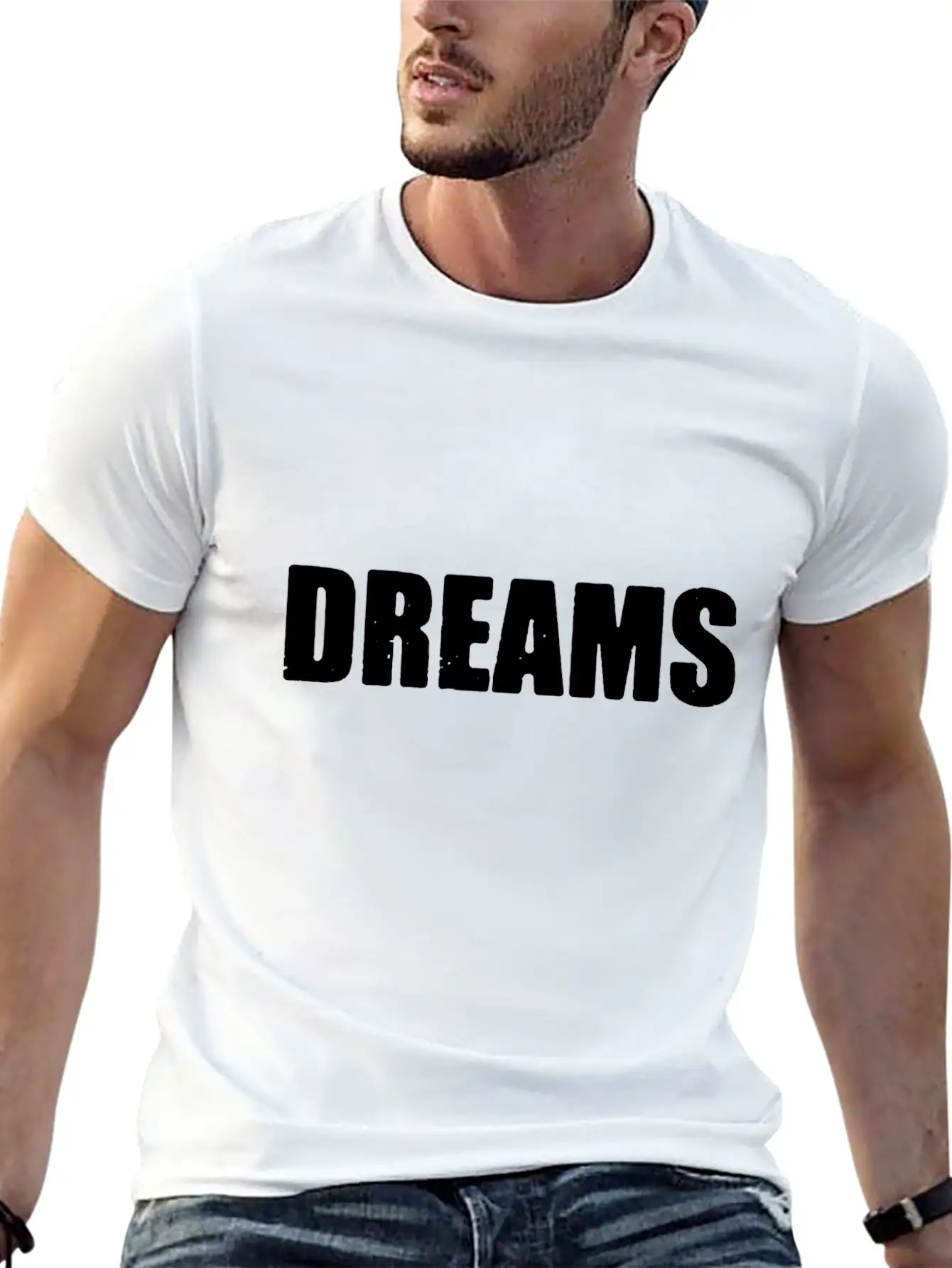 Dreams Letter Only Basic Graphic T-Shirt ¨C Daily Comfort In Soft Cotton
