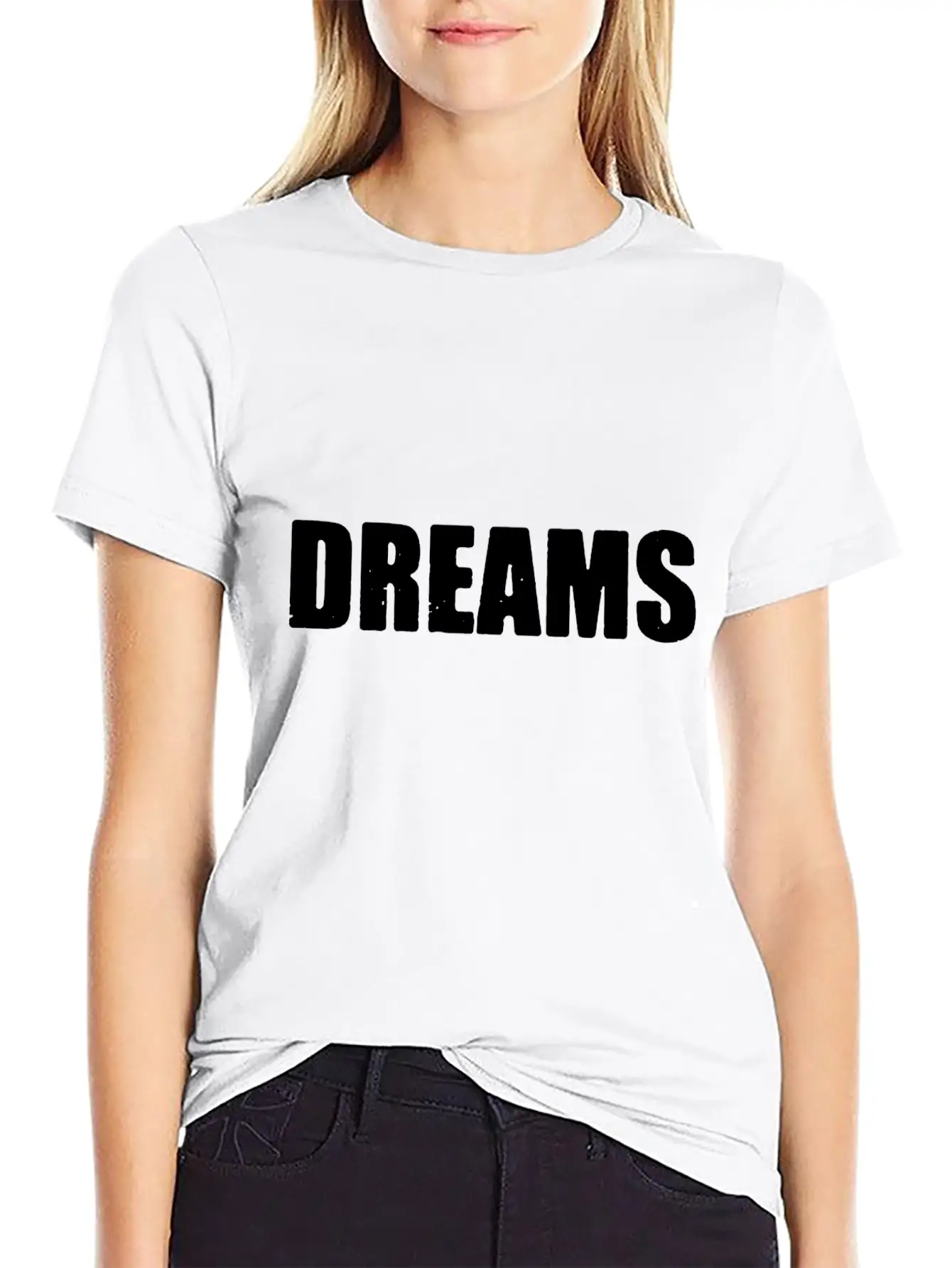 Dreams Letter Only Basic Graphic T-Shirt ¨C Daily Comfort In Soft Cotton