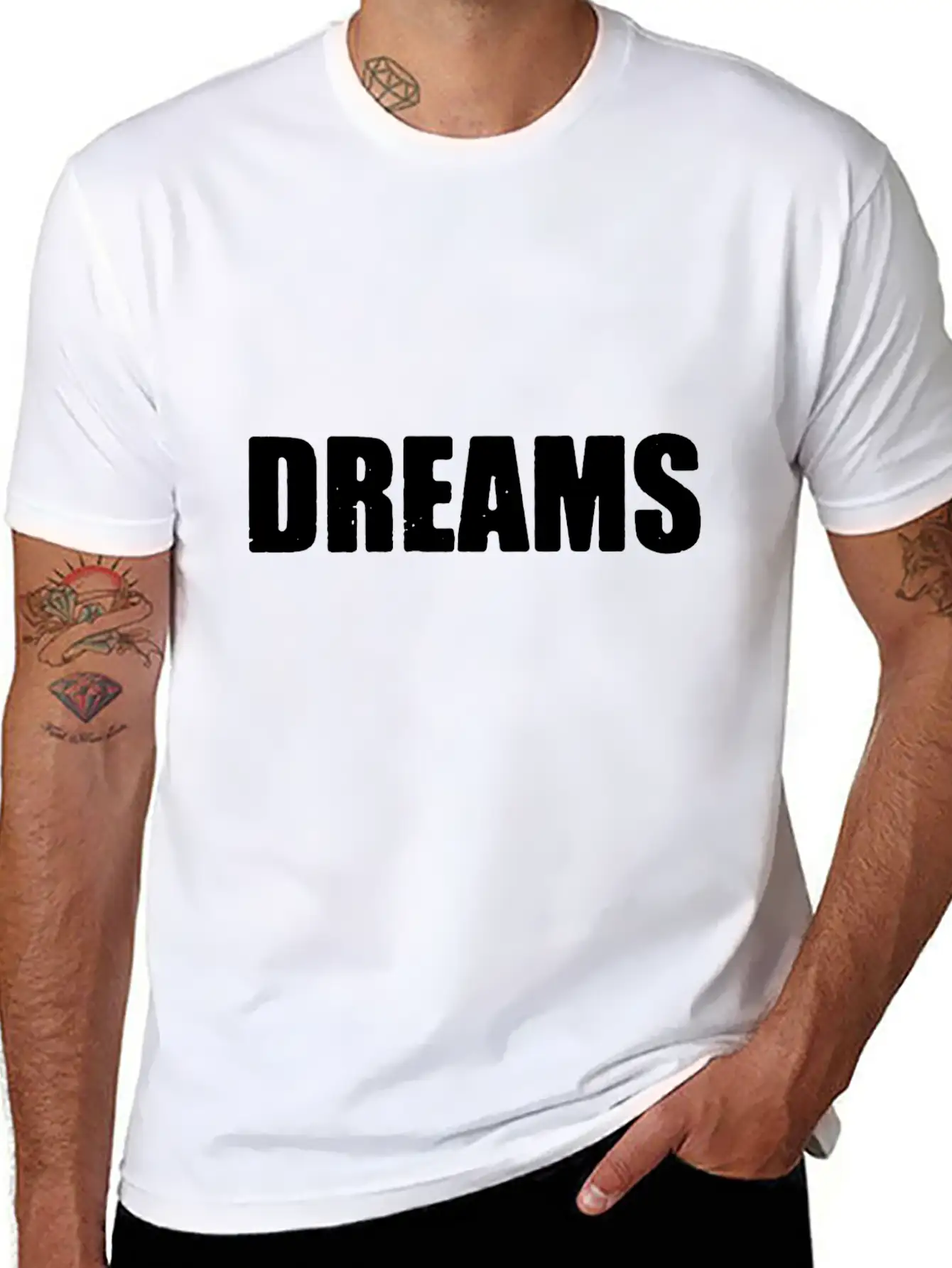 Dreams Letter Only Basic Graphic T-Shirt ¨C Daily Comfort In Soft Cotton