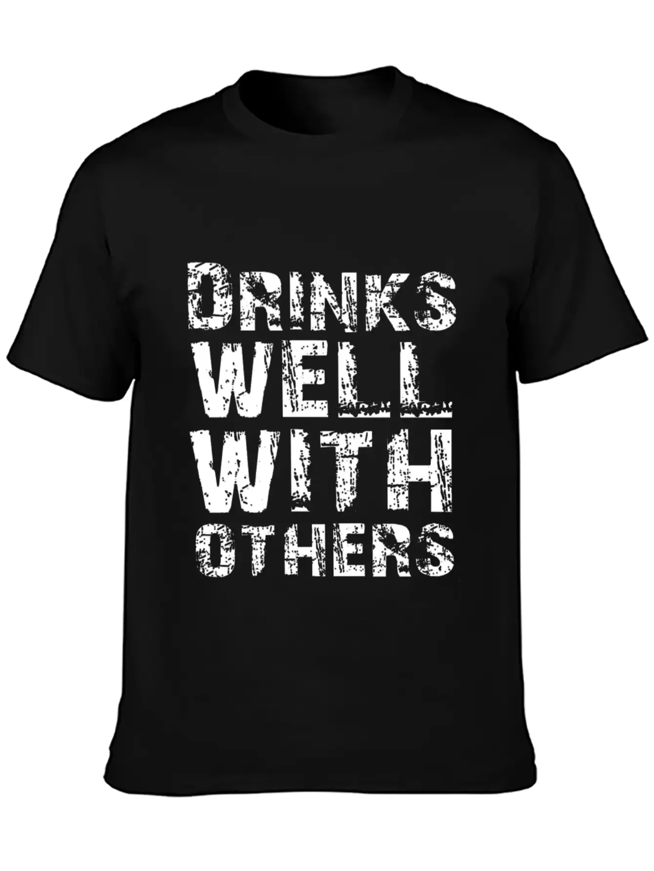 Drinks Well With Others Essential Cotton Tee For Daily Outfits ¨C Unisex Style