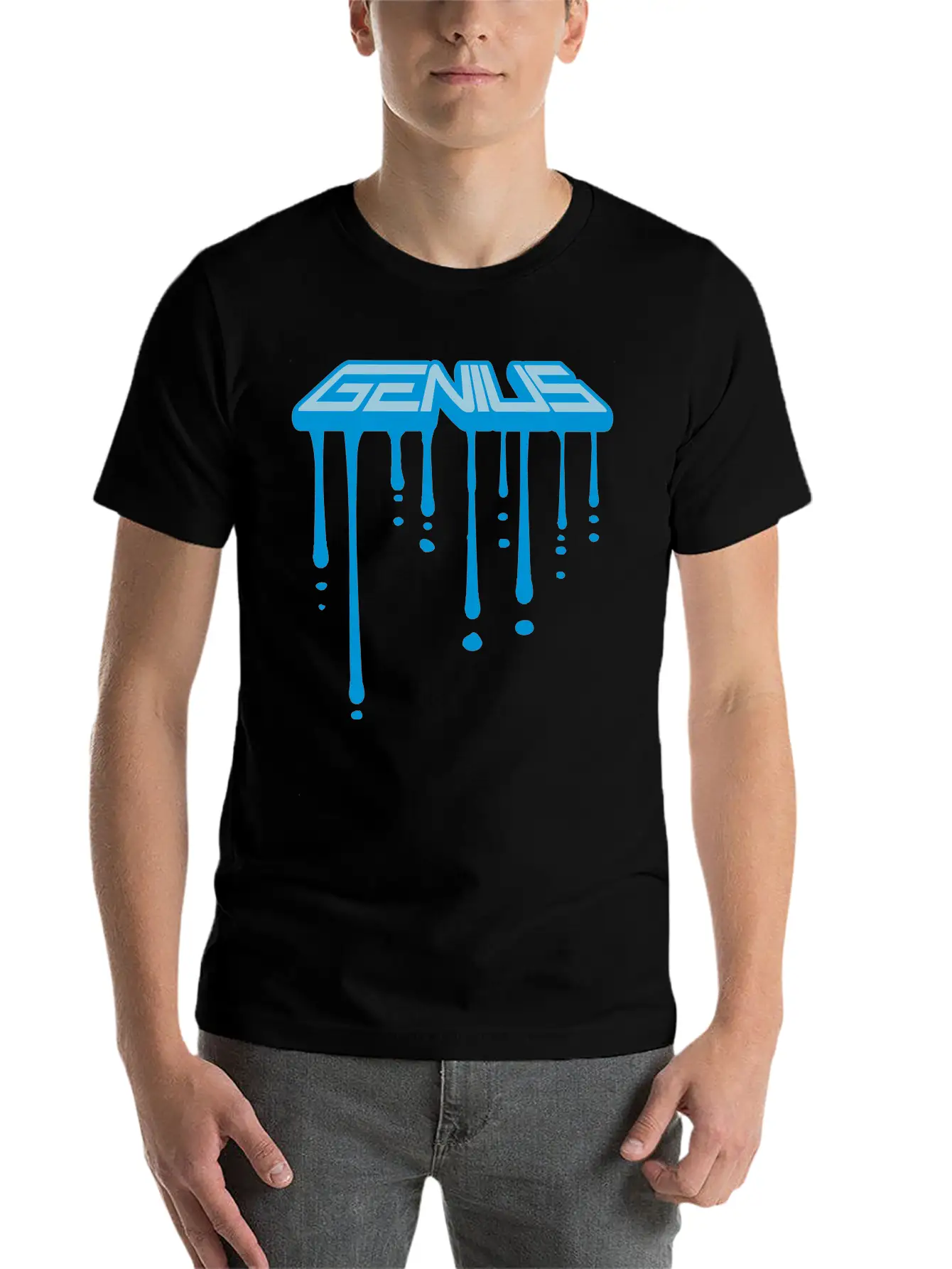 Drop Graffiti Melt Genius 3d Genius Smart Scientis Essential Cotton Tee For Daily Outfits ¨C Unisex Style