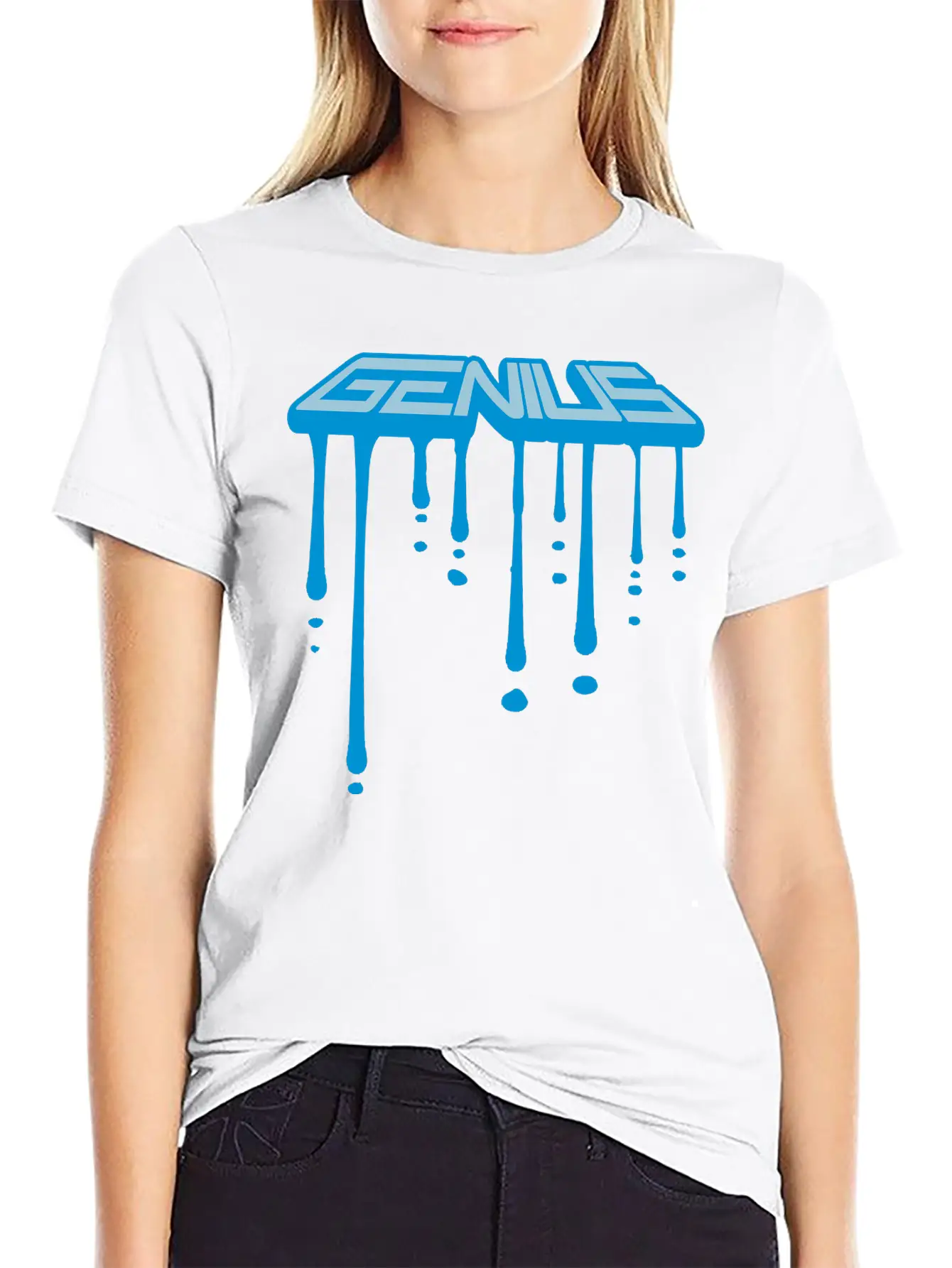 Drop Graffiti Melt Genius 3d Genius Smart Scientis Essential Cotton Tee For Daily Outfits ¨C Unisex Style