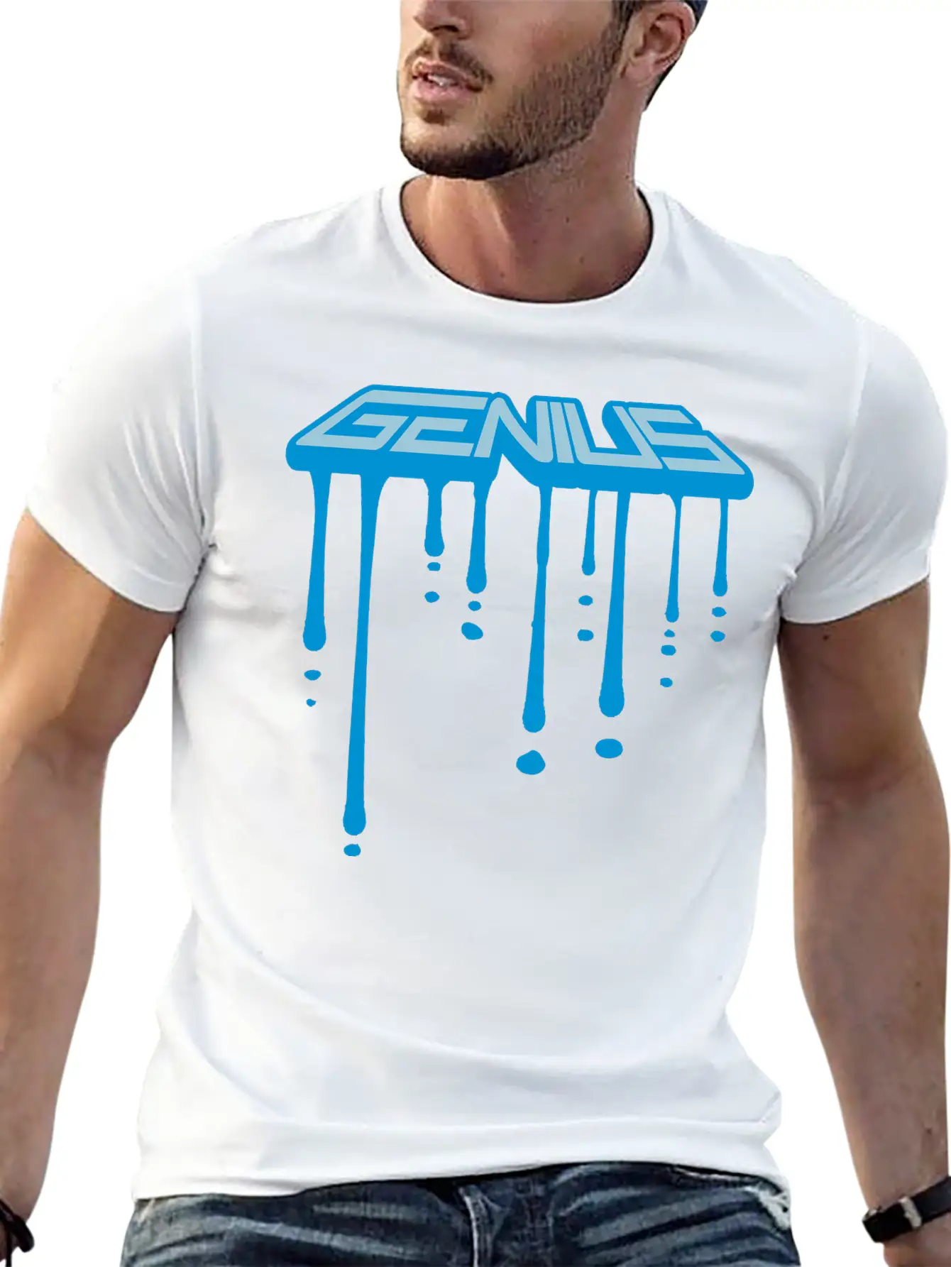 Drop Graffiti Melt Genius 3d Genius Smart Scientis Essential Cotton Tee For Daily Outfits ¨C Unisex Style