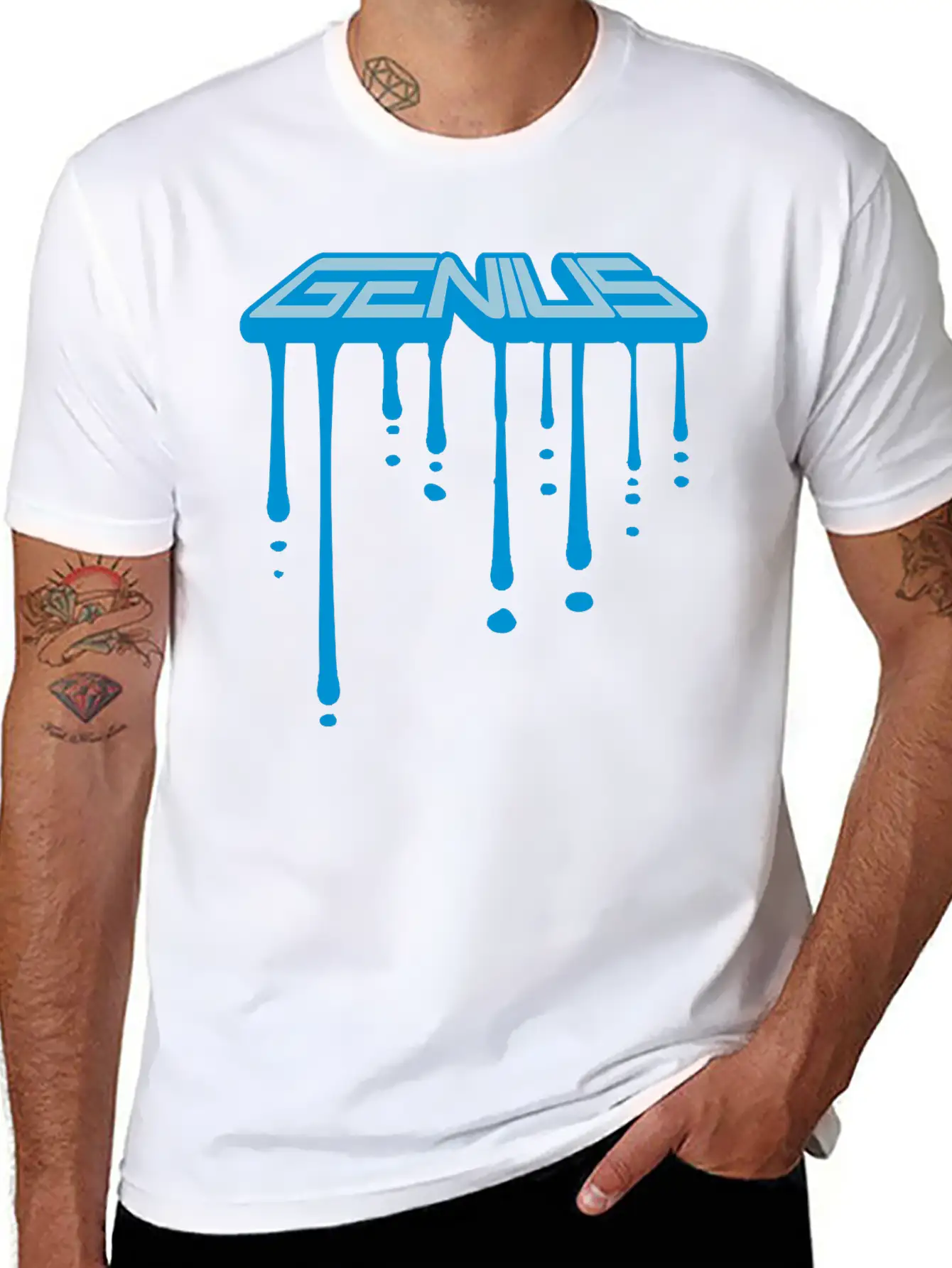 Drop Graffiti Melt Genius 3d Genius Smart Scientis Essential Cotton Tee For Daily Outfits ¨C Unisex Style