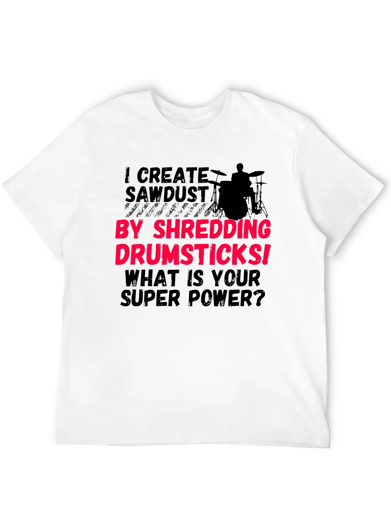 Drummer - Funny Drummers Essential Cotton Tee For Daily Outfits ¨C Unisex Style