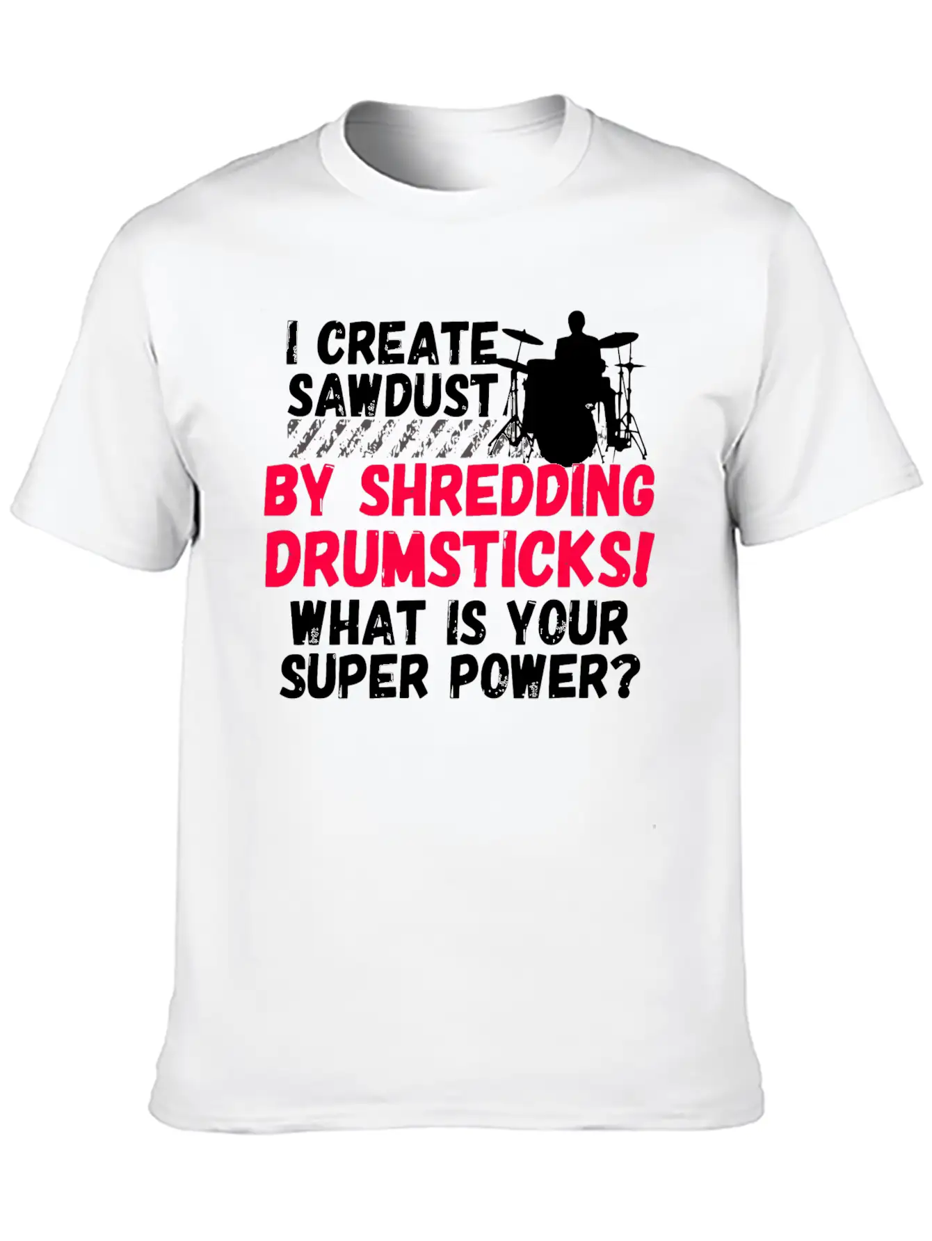 Drummer - Funny Drummers Essential Cotton Tee For Daily Outfits ¨C Unisex Style