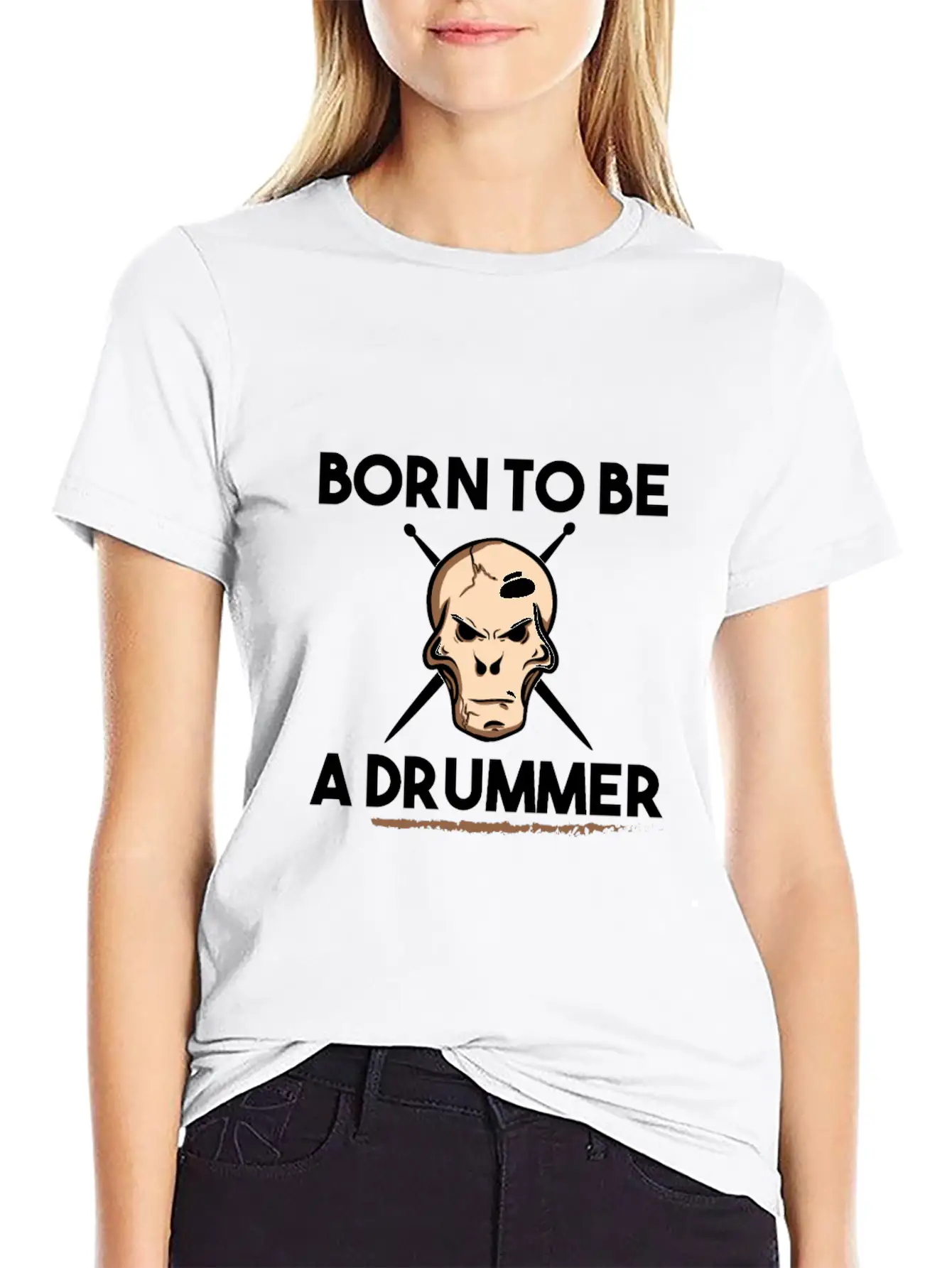 Drums Band Drum Drummer Drum Essential Cotton Tee For Daily Outfits ¨C Unisex Style