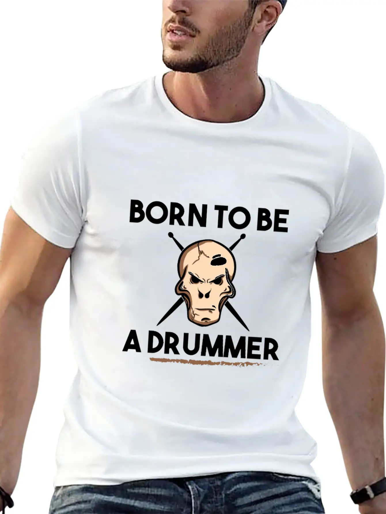 Drums Band Drum Drummer Drum Essential Cotton Tee For Daily Outfits ¨C Unisex Style