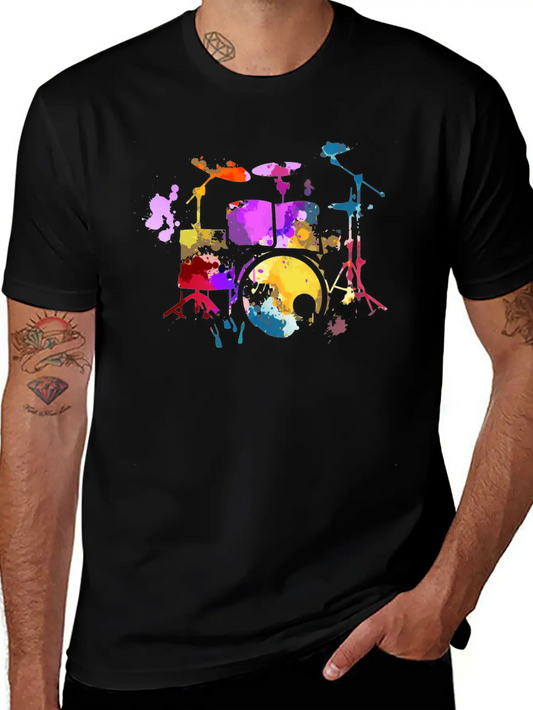 Drums, Drummer Basic Graphic T-Shirt ¨C Daily Comfort In Soft Cotton