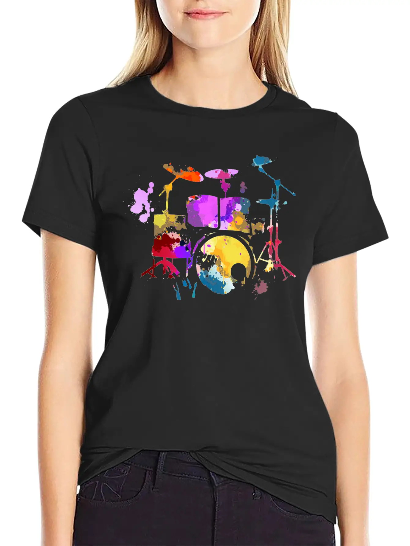 Drums, Drummer Basic Graphic T-Shirt ¨C Daily Comfort In Soft Cotton