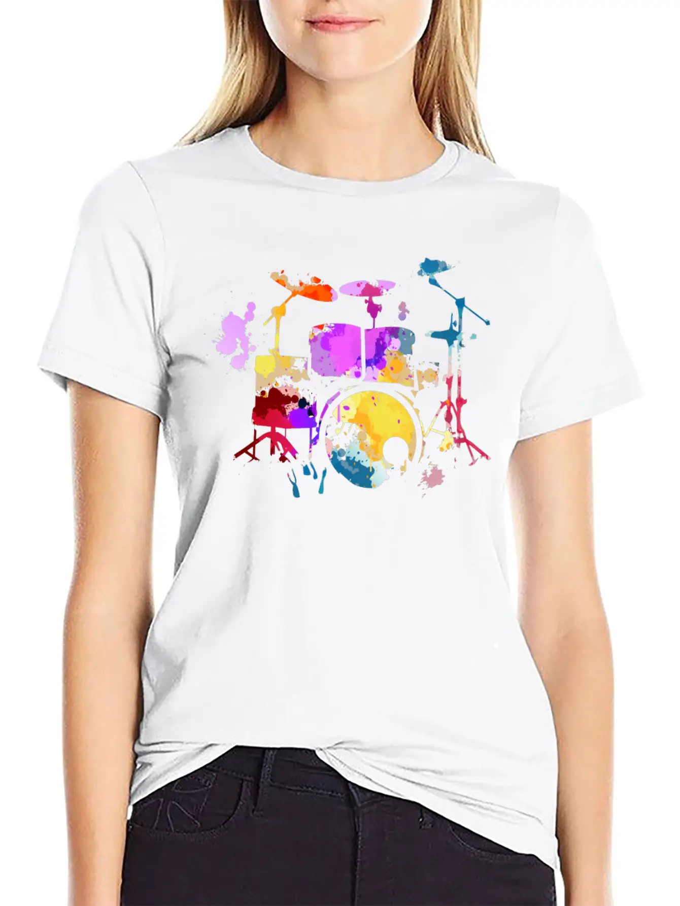 Drums, Drummer Basic Graphic T-Shirt ¨C Daily Comfort In Soft Cotton