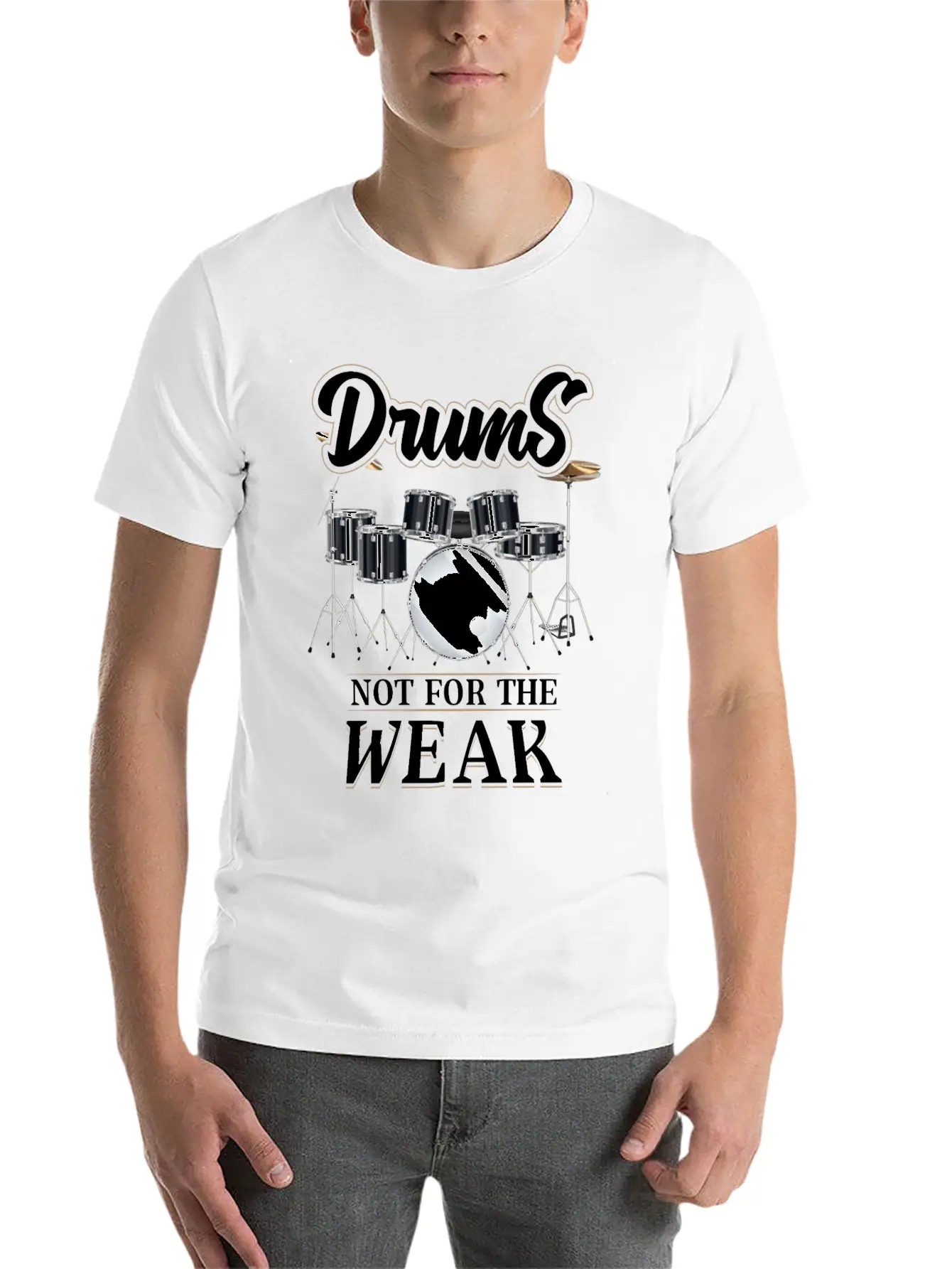 Drums Essential Cotton Tee For Daily Outfits ¨C Unisex Style