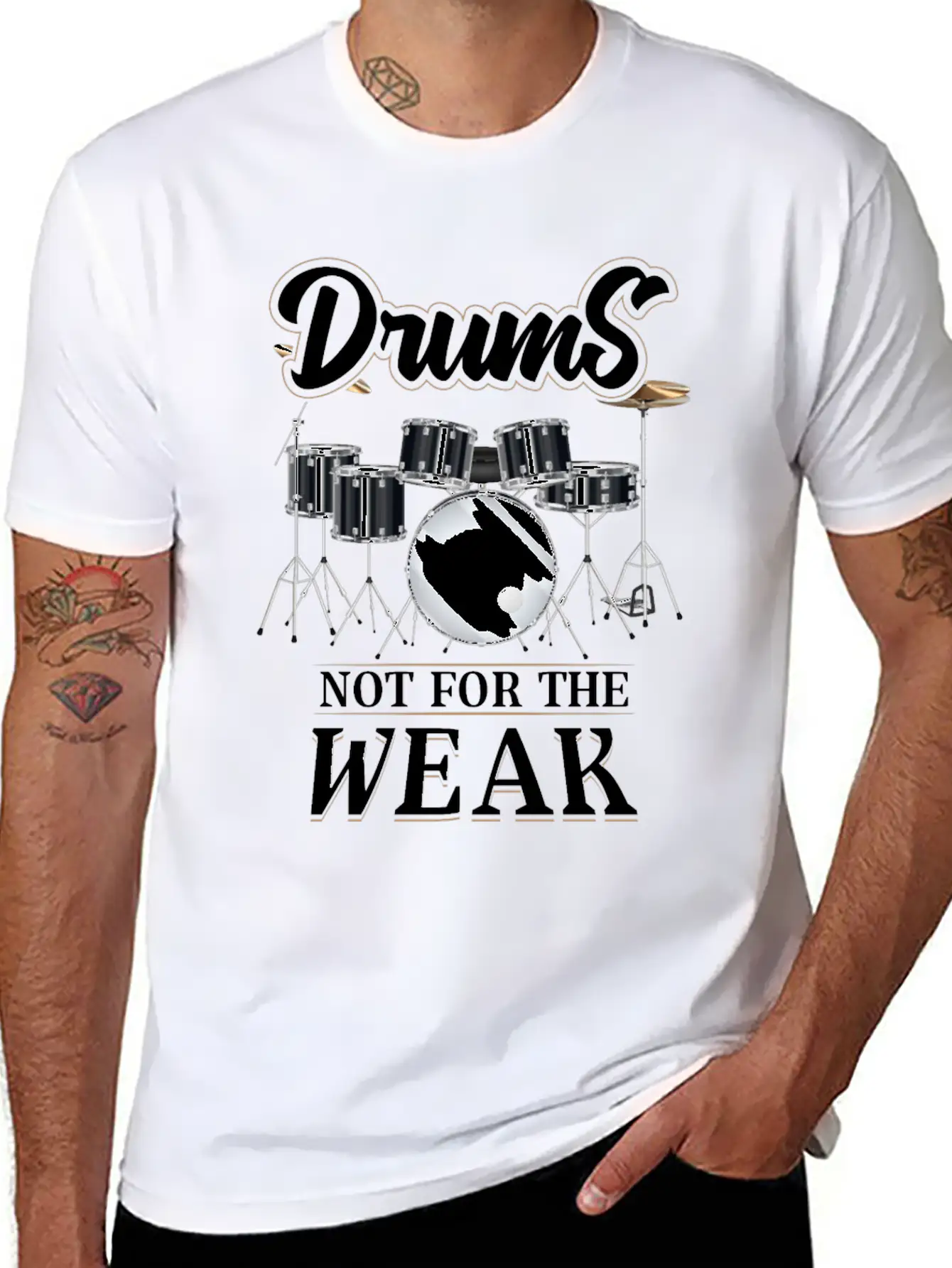 Drums Essential Cotton Tee For Daily Outfits ¨C Unisex Style