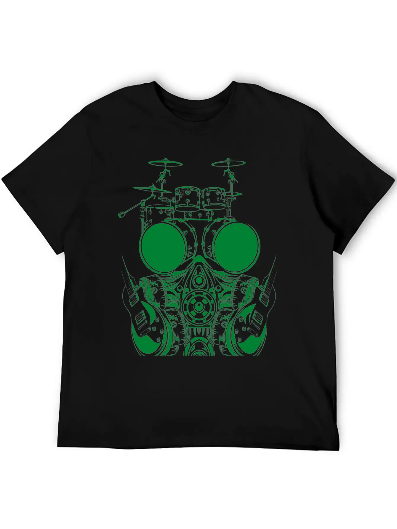 DRUMSET FACE SYMBOL Basic Graphic T-Shirt ¨C Daily Comfort In Soft Cotton