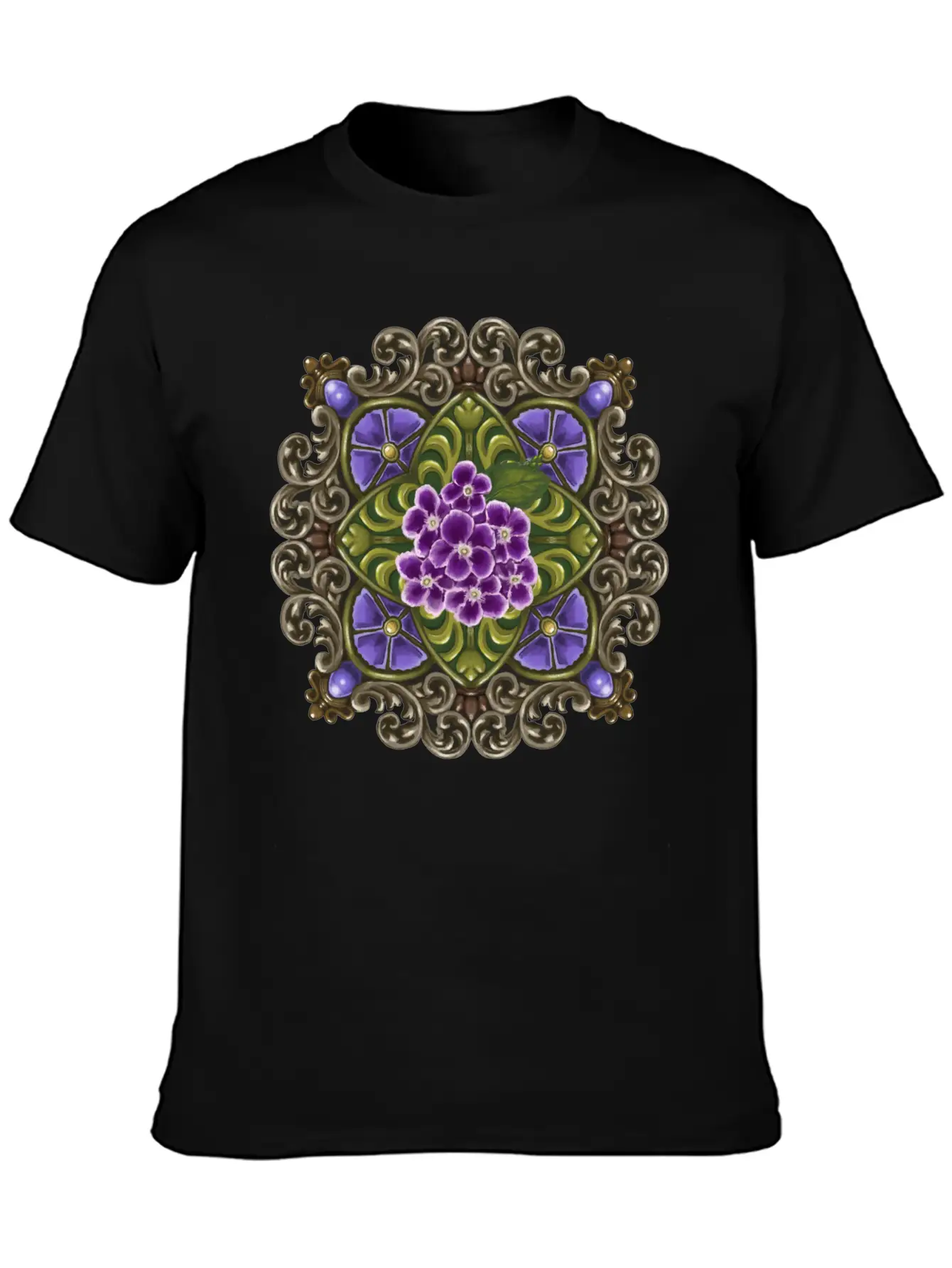 Duranta Erecta Mandala Basic Graphic T-Shirt ¨C Daily Comfort In Soft Cotton
