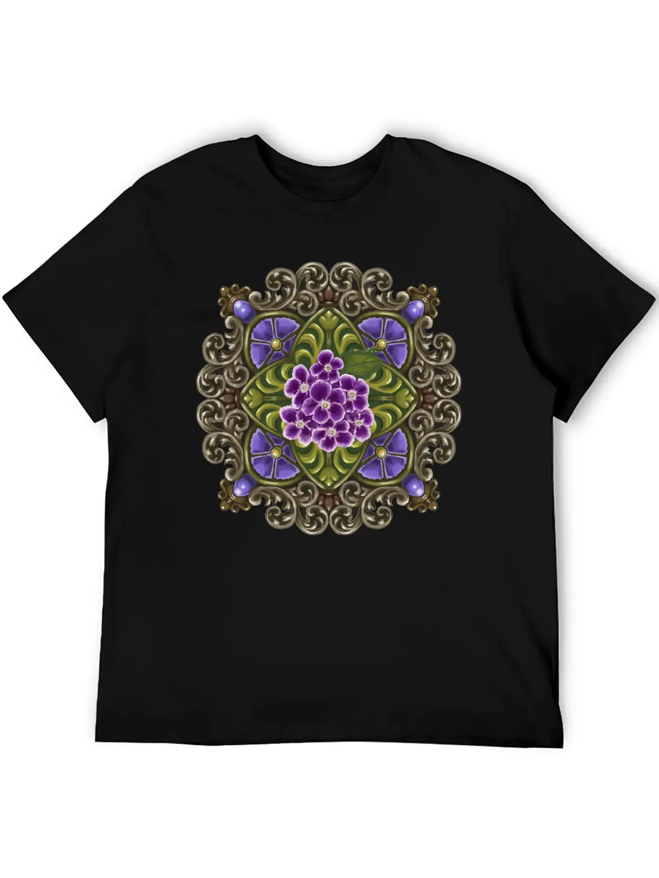 Duranta Erecta Mandala Basic Graphic T-Shirt ¨C Daily Comfort In Soft Cotton