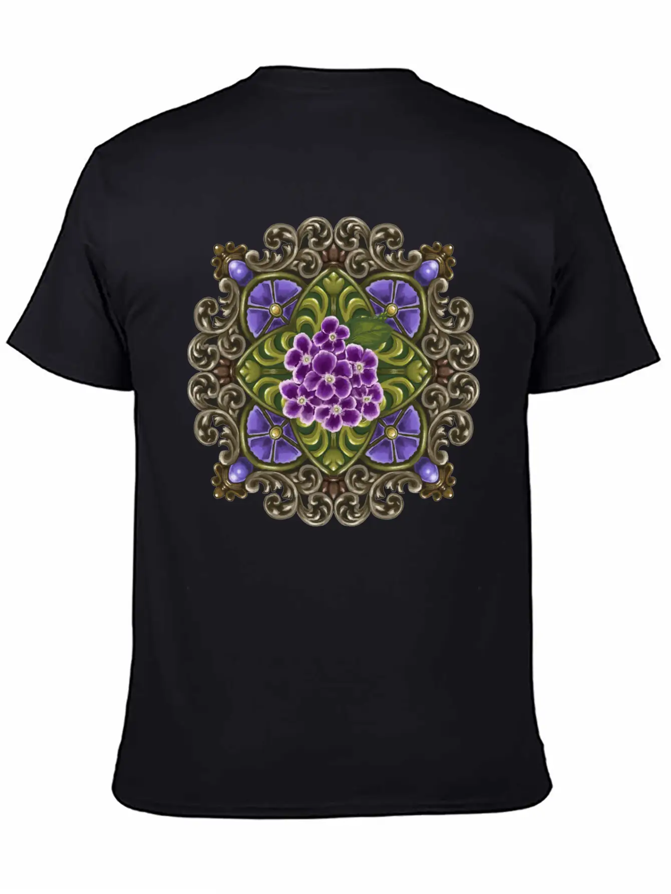 Duranta Erecta Mandala Basic Graphic T-Shirt ¨C Daily Comfort In Soft Cotton