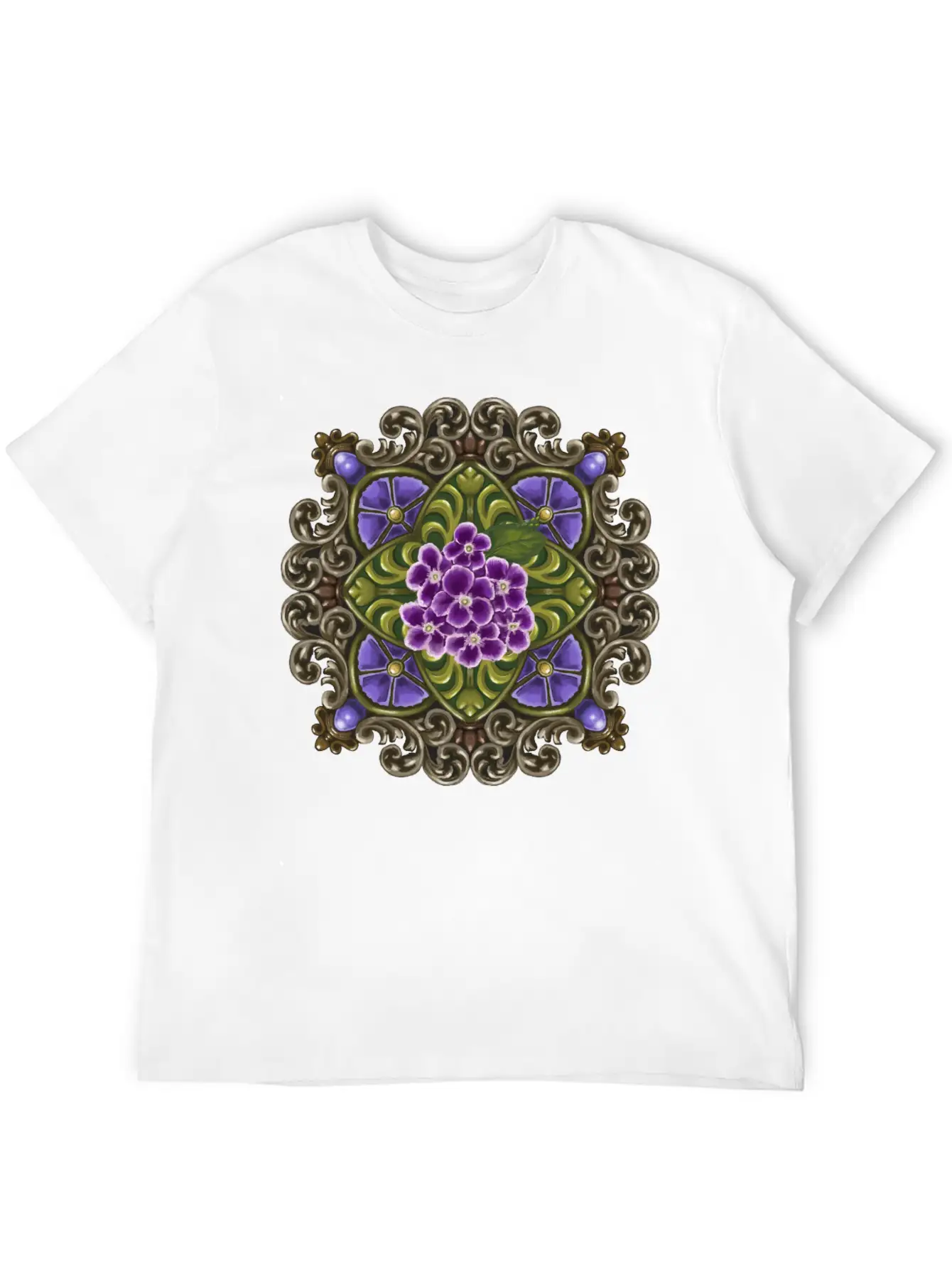 Duranta Erecta Mandala Basic Graphic T-Shirt ¨C Daily Comfort In Soft Cotton