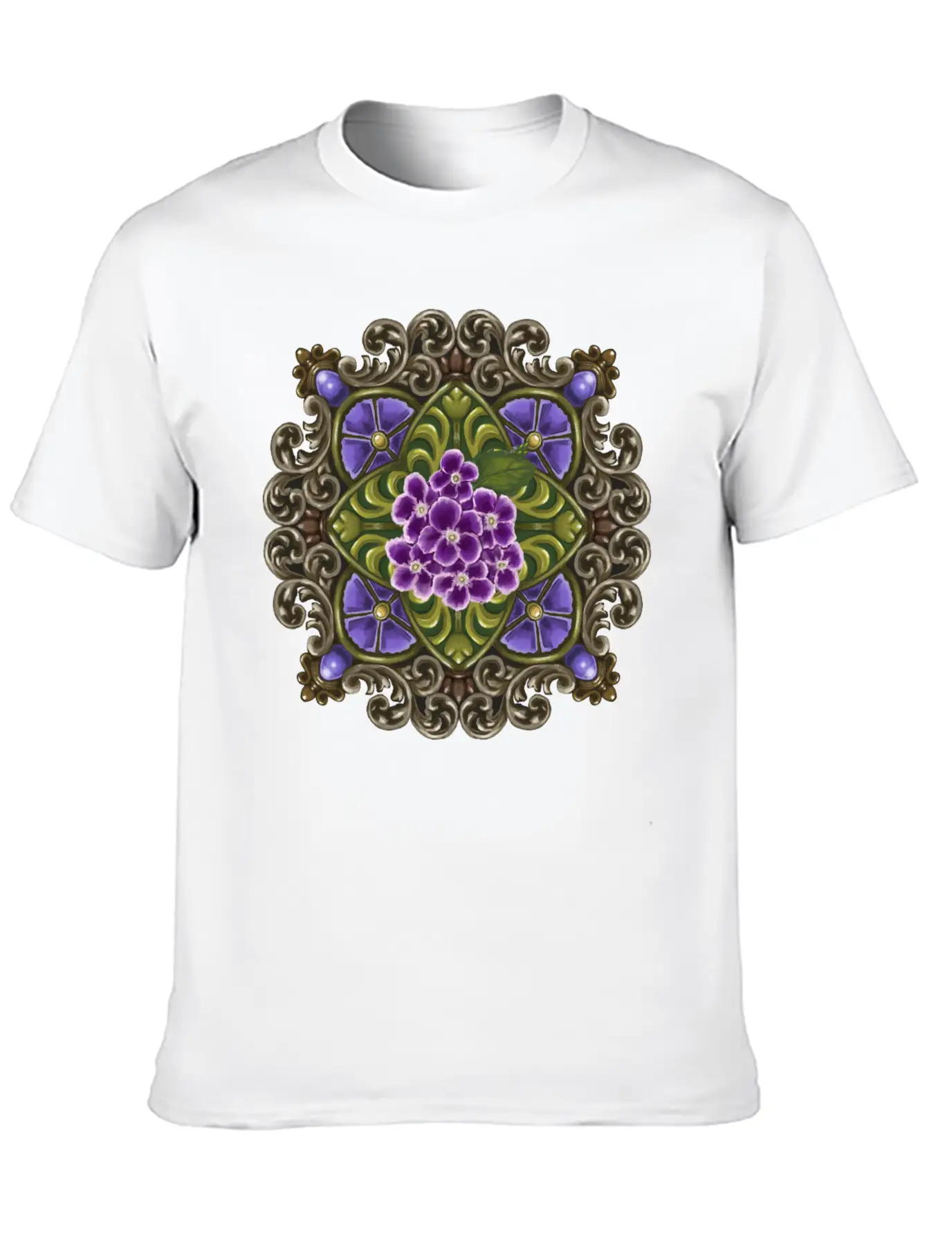 Duranta Erecta Mandala Basic Graphic T-Shirt ¨C Daily Comfort In Soft Cotton