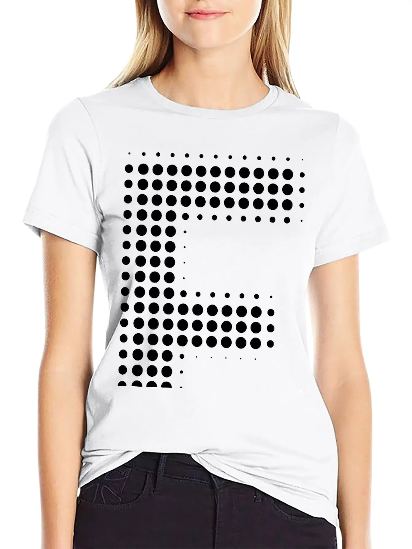 E Letter Dot Pattern Gift Essential Cotton Tee For Daily Outfits ¨C Unisex Style