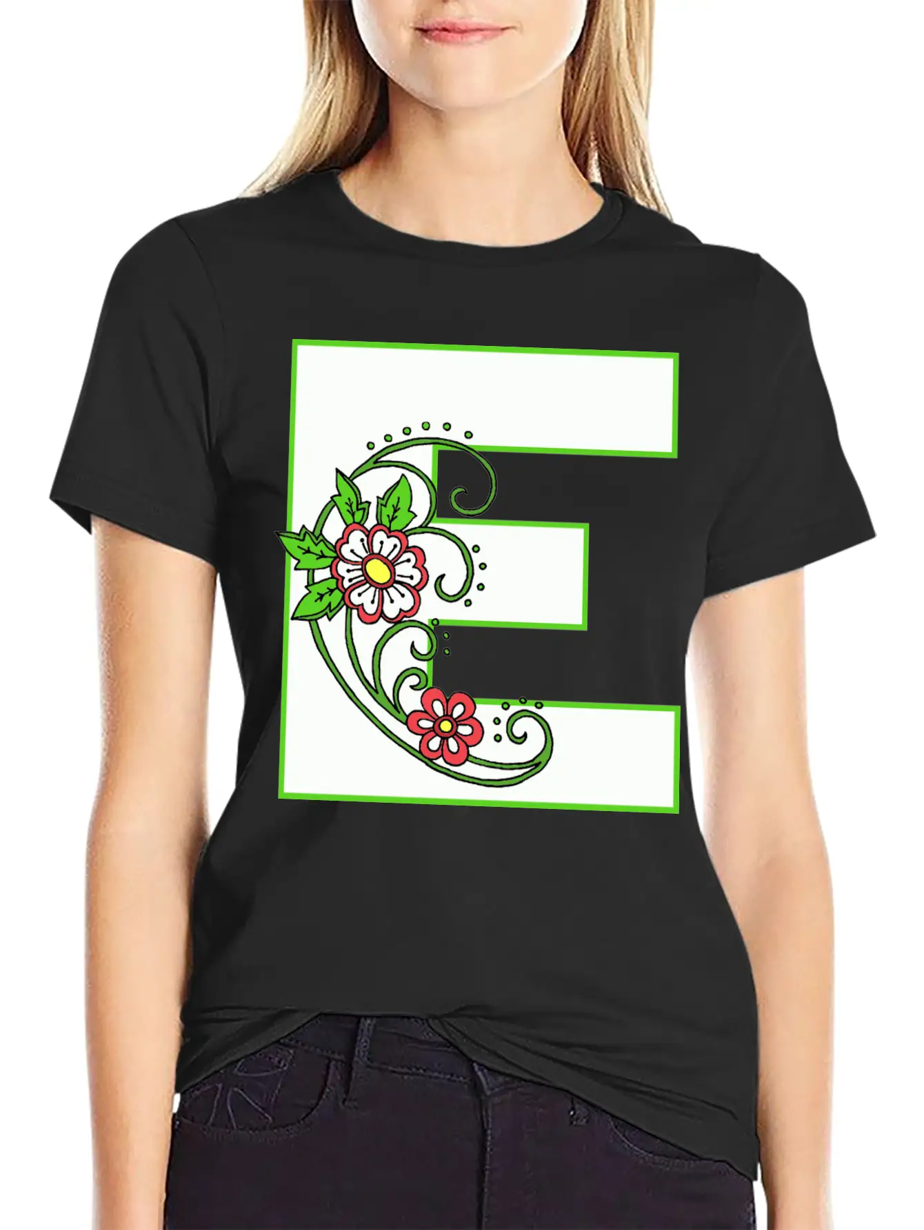 E White Flower 30 Unisex Casual T-Shirt ¨C Clean Design For Daily Comfort