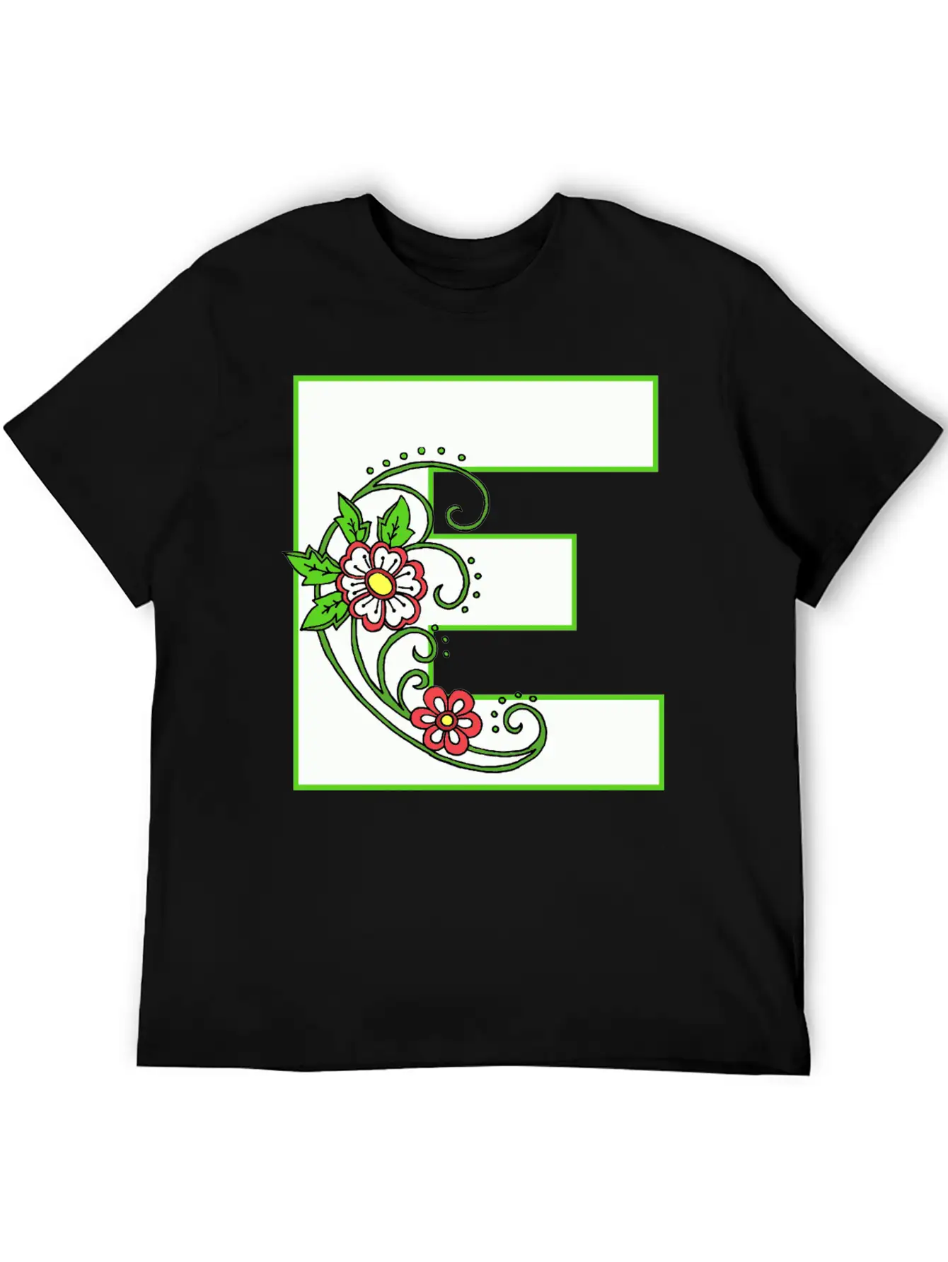 E White Flower 30 Unisex Casual T-Shirt ¨C Clean Design For Daily Comfort