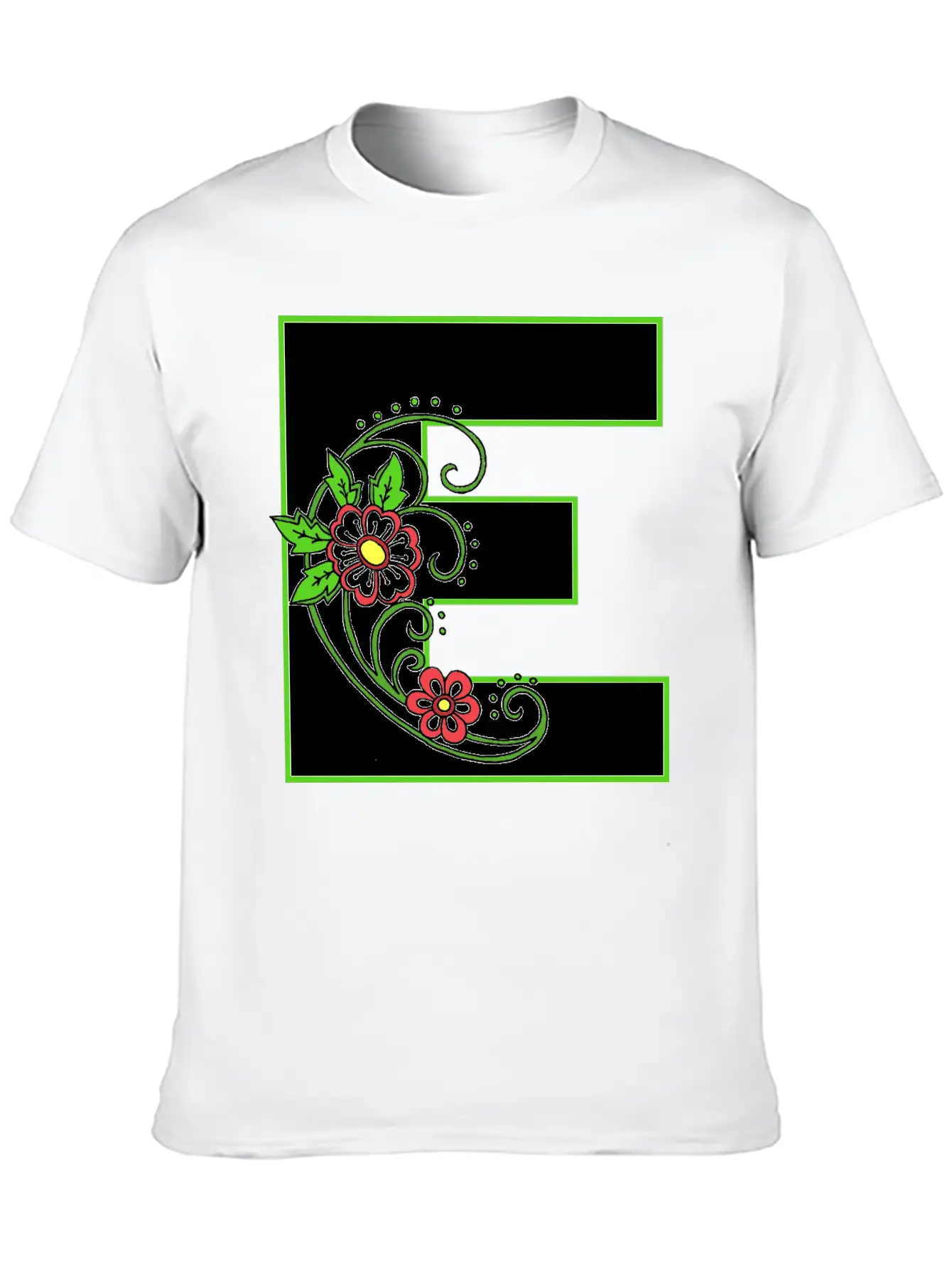 E White Flower 30 Unisex Casual T-Shirt ¨C Clean Design For Daily Comfort
