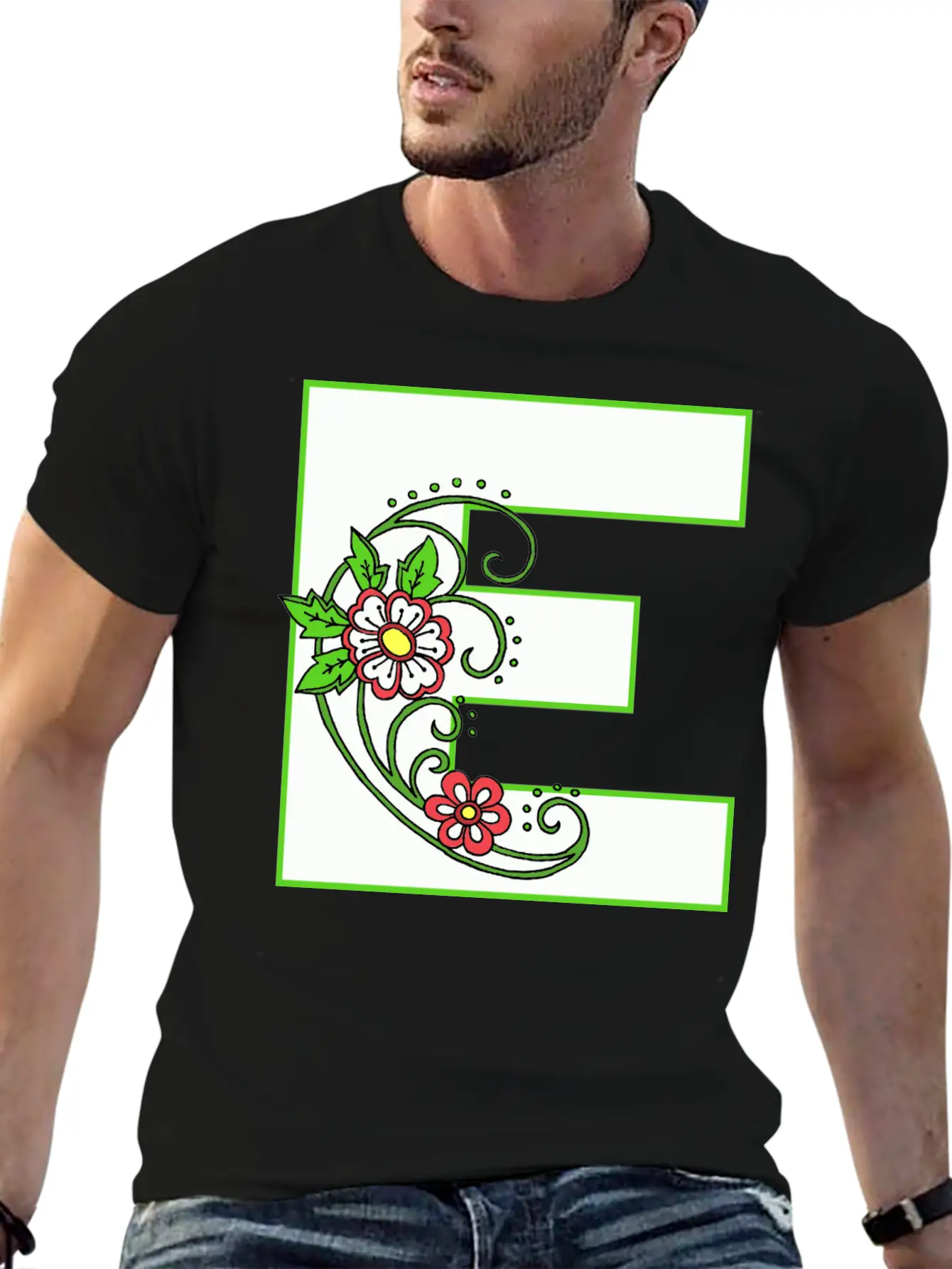 E White Flower 30 Unisex Casual T-Shirt ¨C Clean Design For Daily Comfort