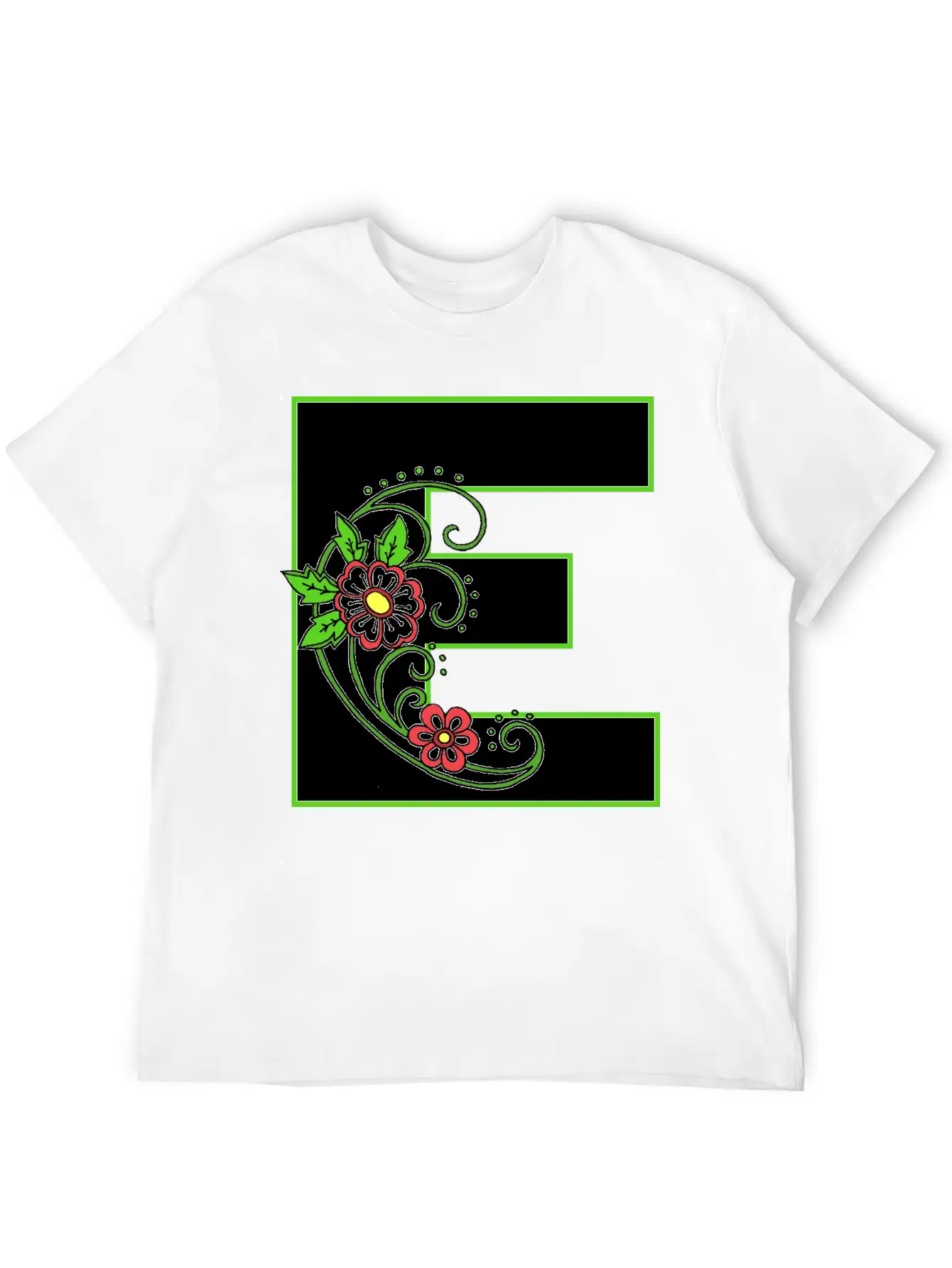E White Flower 30 Unisex Casual T-Shirt ¨C Clean Design For Daily Comfort