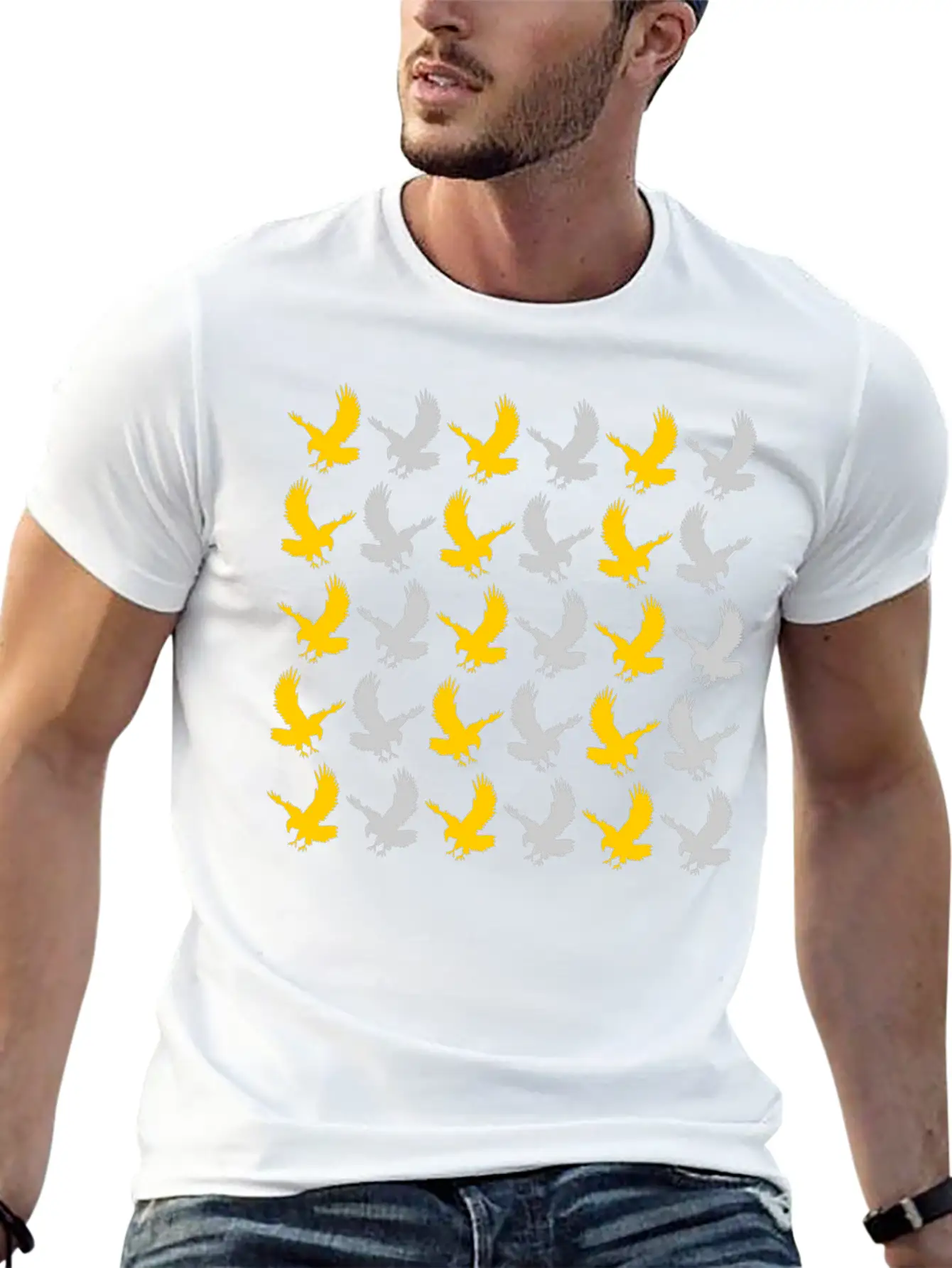 Eagle Gold Silver Basic Graphic T-Shirt ¨C Daily Comfort In Soft Cotton