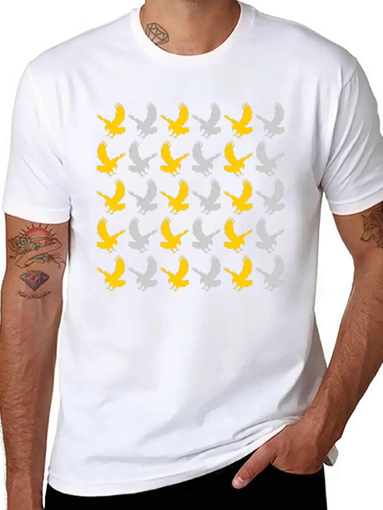 Eagle Gold Silver Basic Graphic T-Shirt ¨C Daily Comfort In Soft Cotton
