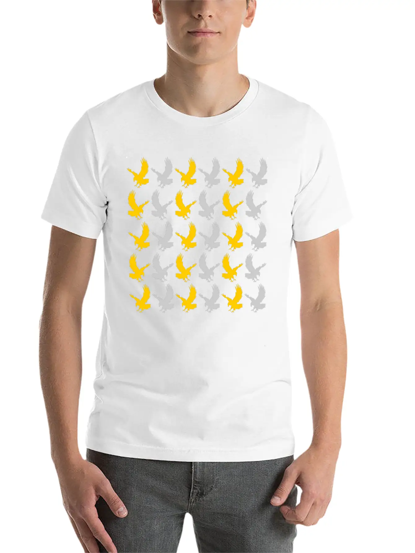 Eagle Gold Silver Basic Graphic T-Shirt ¨C Daily Comfort In Soft Cotton