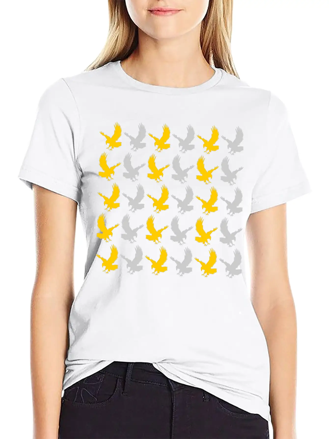 Eagle Gold Silver Basic Graphic T-Shirt ¨C Daily Comfort In Soft Cotton