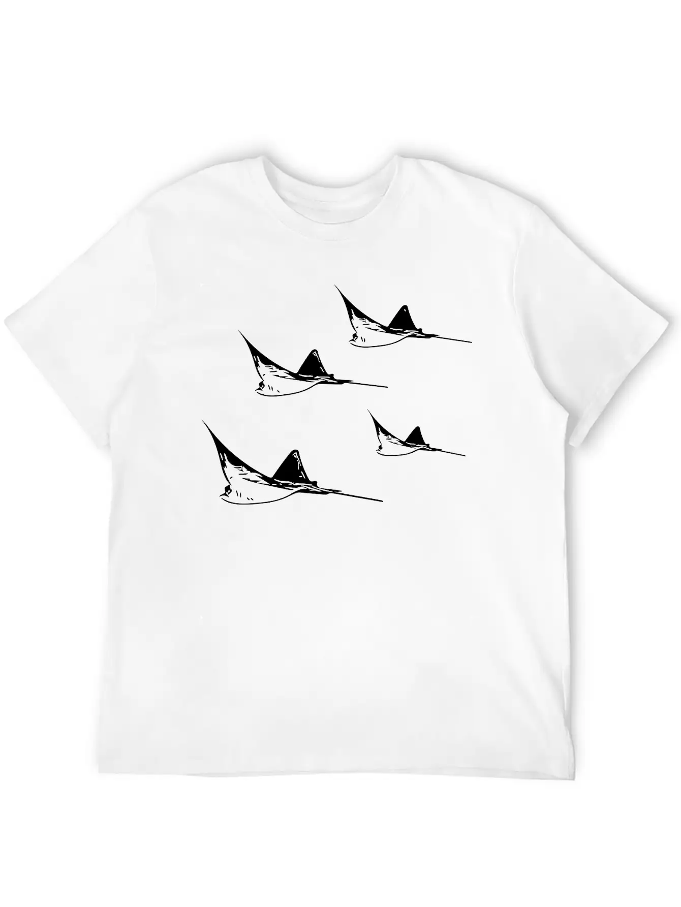 Eagle Ray Flight Formation Basic Graphic T-Shirt ¨C Daily Comfort In Soft Cotton