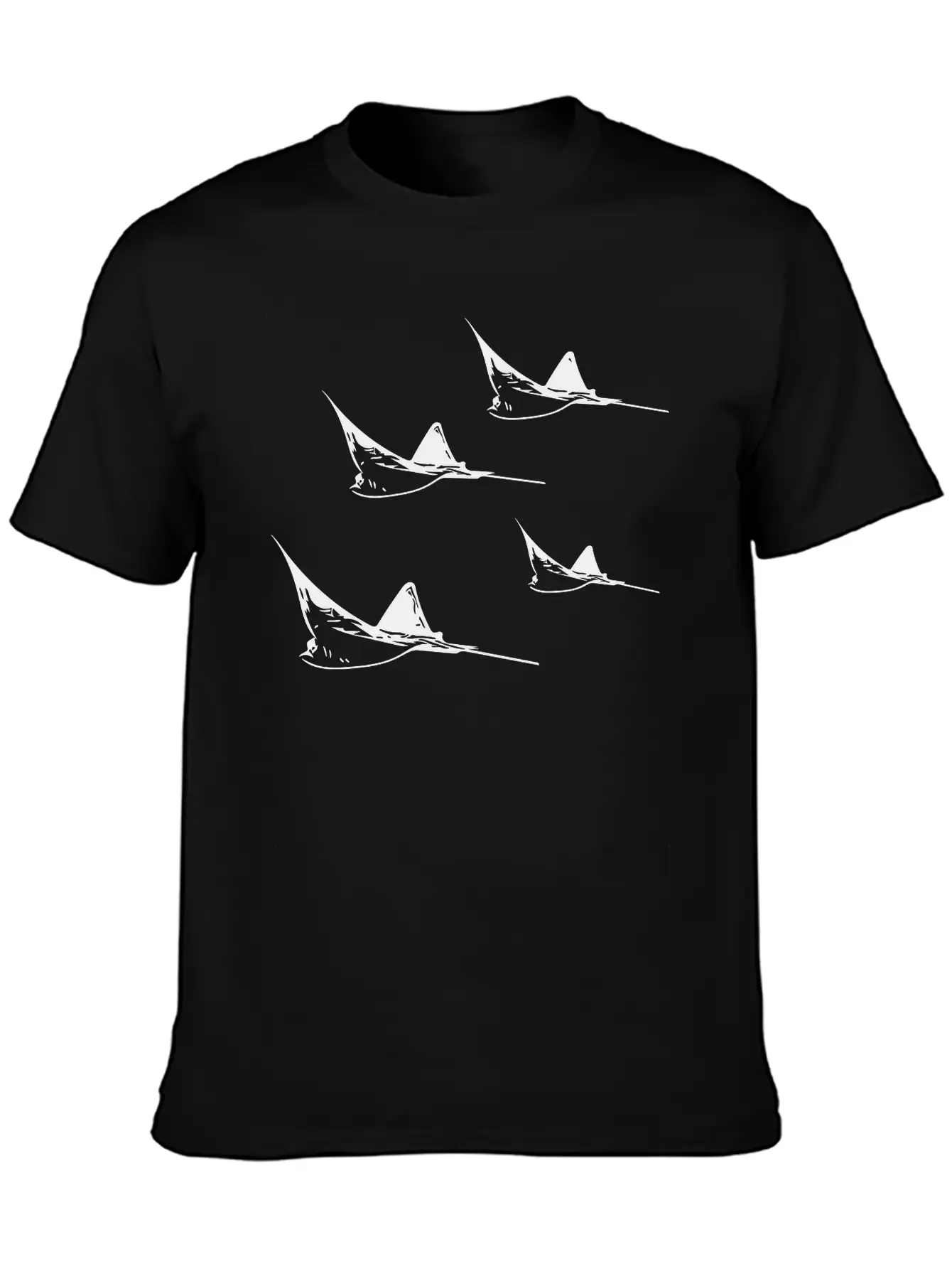 Eagle Ray Flight Formation Basic Graphic T-Shirt ¨C Daily Comfort In Soft Cotton