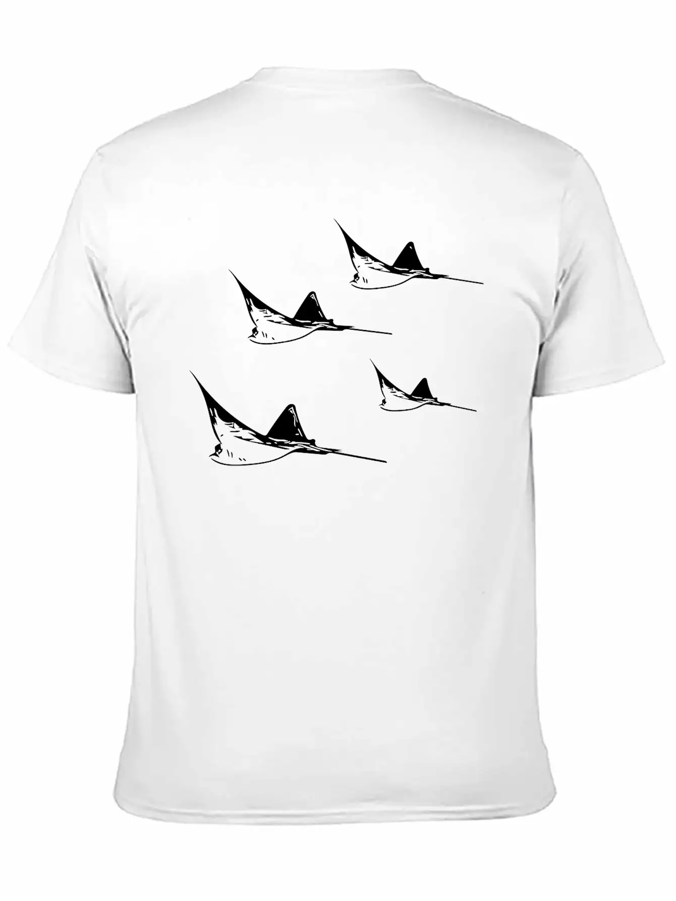 Eagle Ray Flight Formation Basic Graphic T-Shirt ¨C Daily Comfort In Soft Cotton