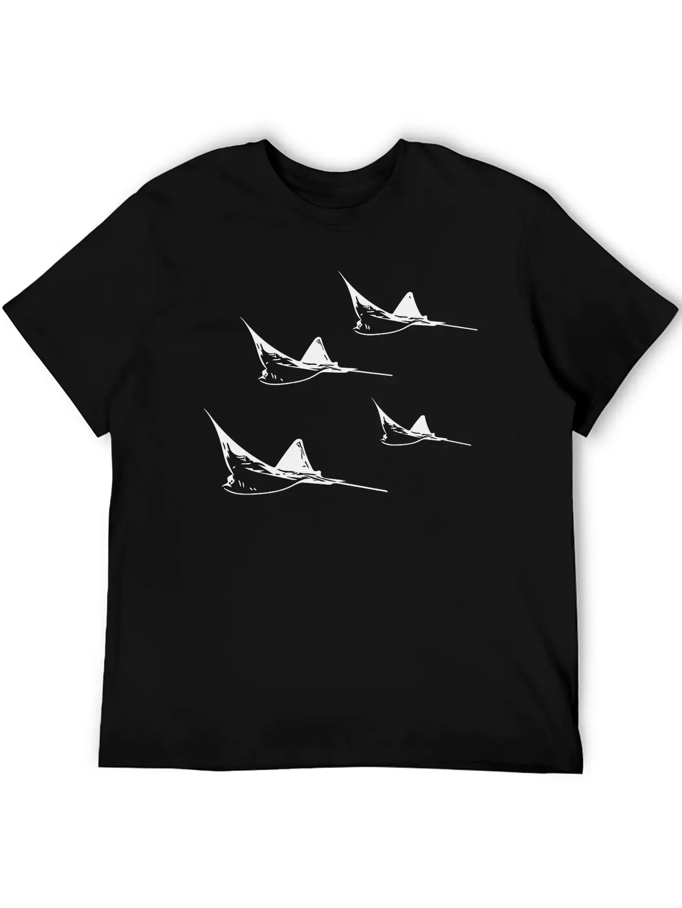 Eagle Ray Flight Formation Basic Graphic T-Shirt ¨C Daily Comfort In Soft Cotton