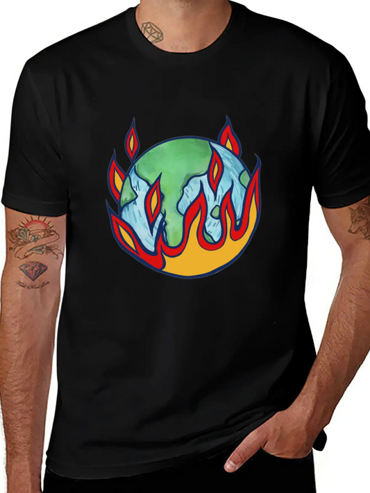 Earth Flames Essential Cotton Tee For Daily Outfits ¨C Unisex Style