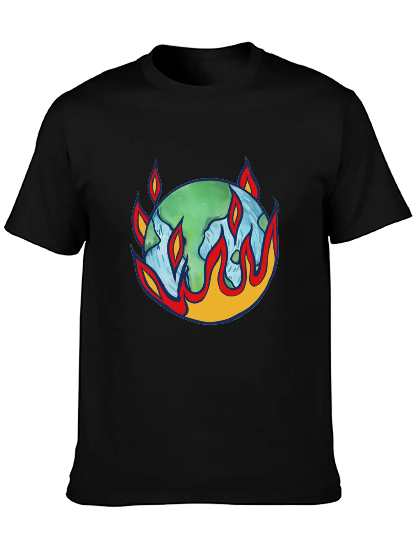 Earth Flames Essential Cotton Tee For Daily Outfits ¨C Unisex Style