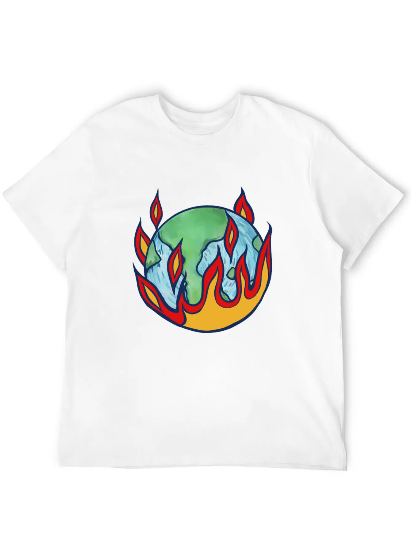 Earth Flames Essential Cotton Tee For Daily Outfits ¨C Unisex Style