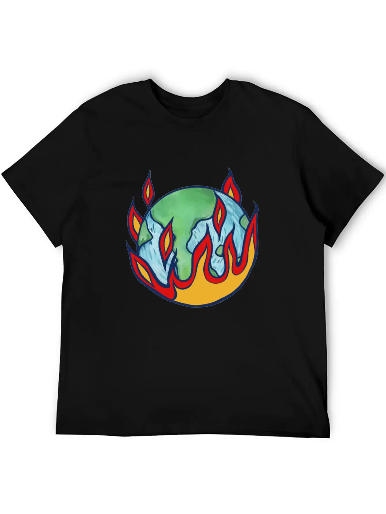 Earth Flames Essential Cotton Tee For Daily Outfits ¨C Unisex Style