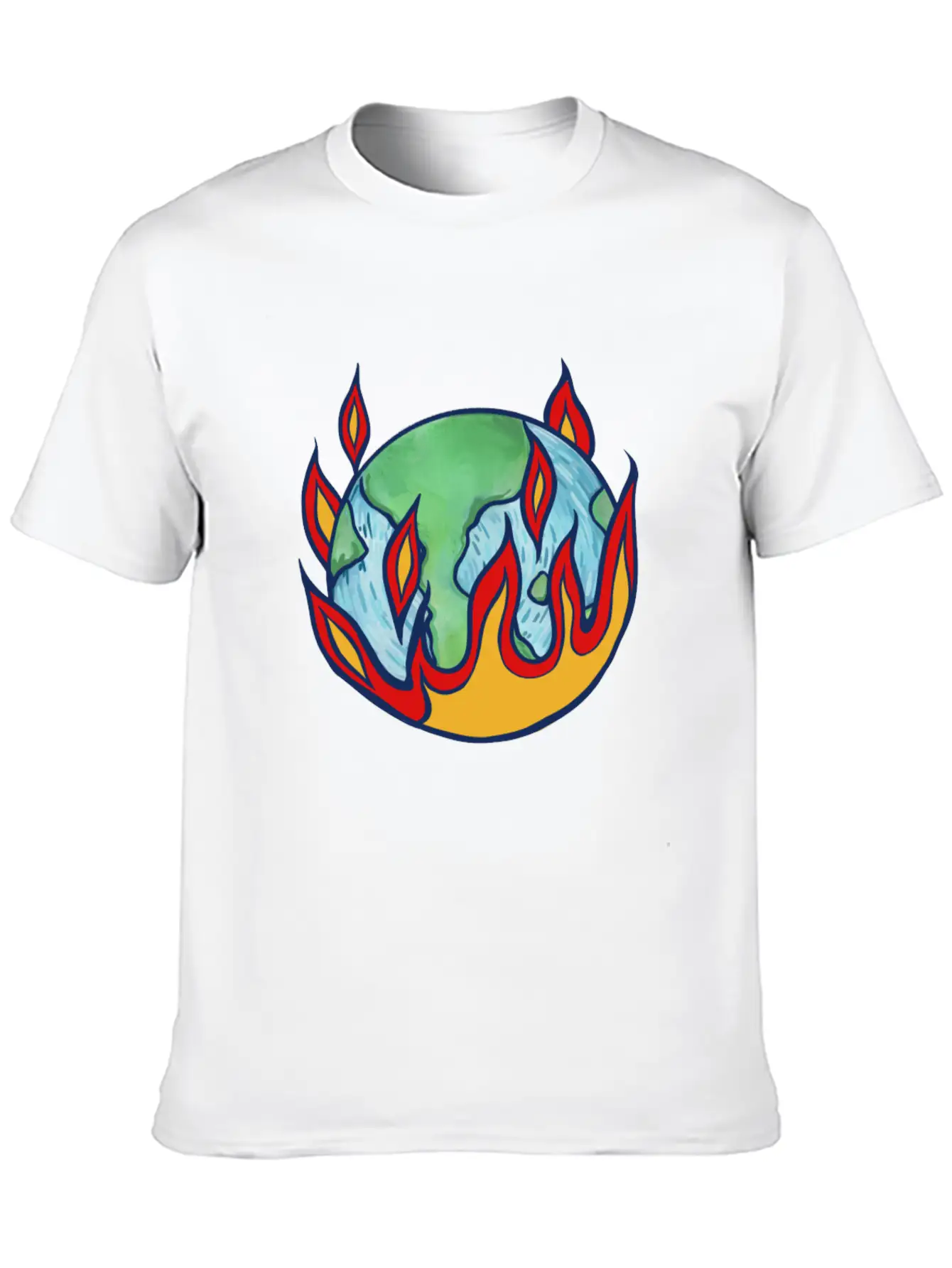 Earth Flames Essential Cotton Tee For Daily Outfits ¨C Unisex Style
