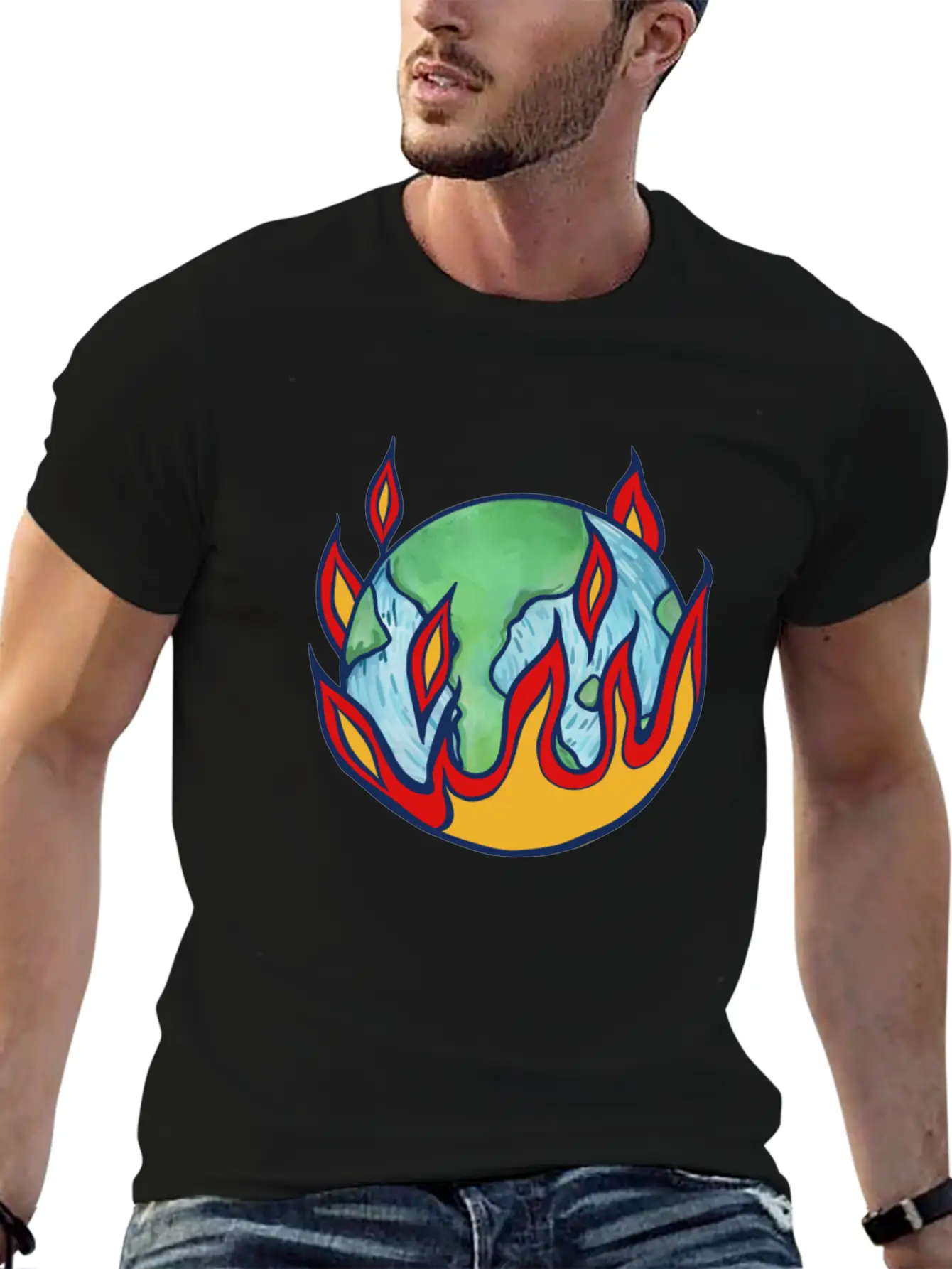 Earth Flames Essential Cotton Tee For Daily Outfits ¨C Unisex Style