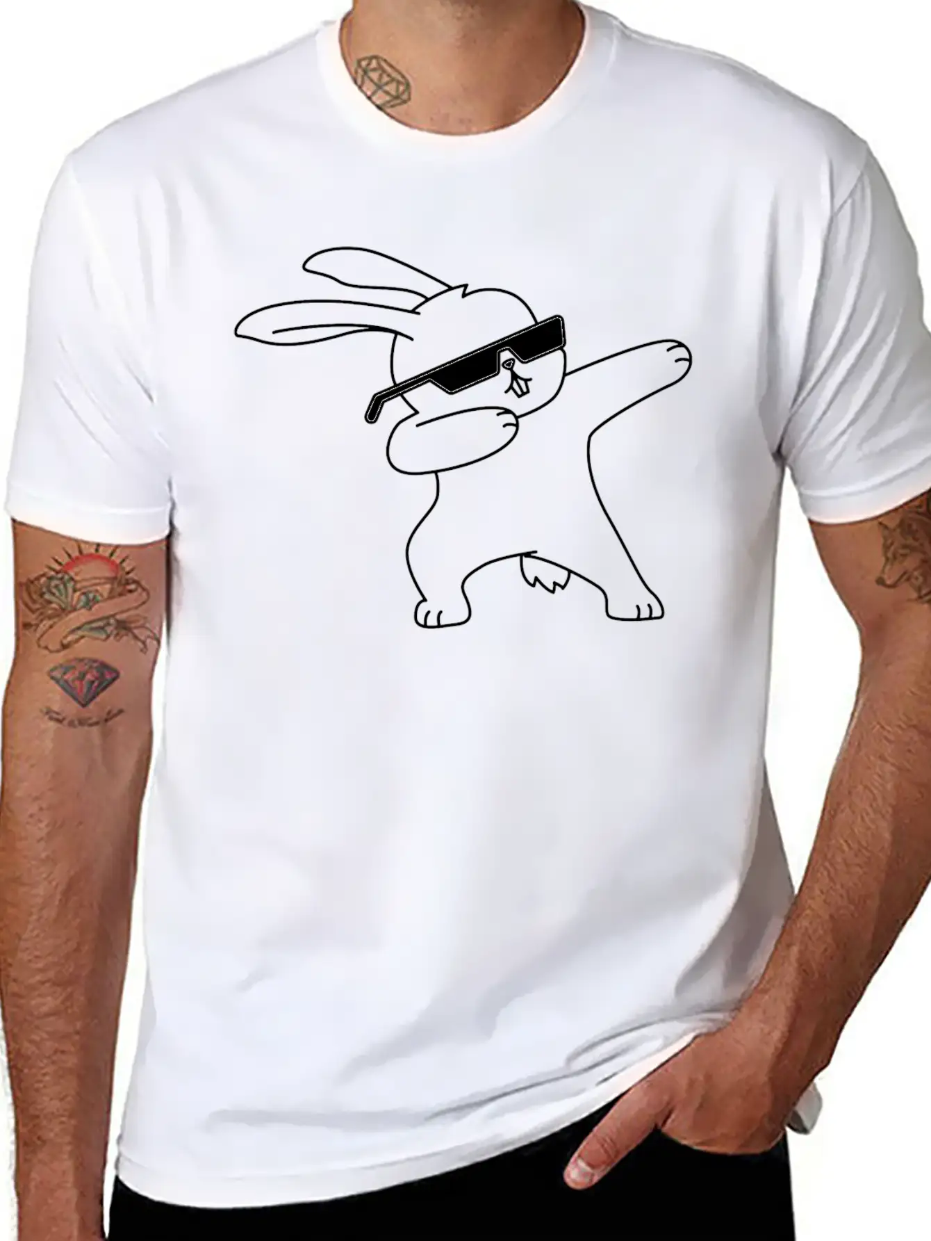 Easter Rabbit Gift Easterbunny Bunny Spring Basic Graphic T-Shirt ¨C Daily Comfort In Soft Cotton
