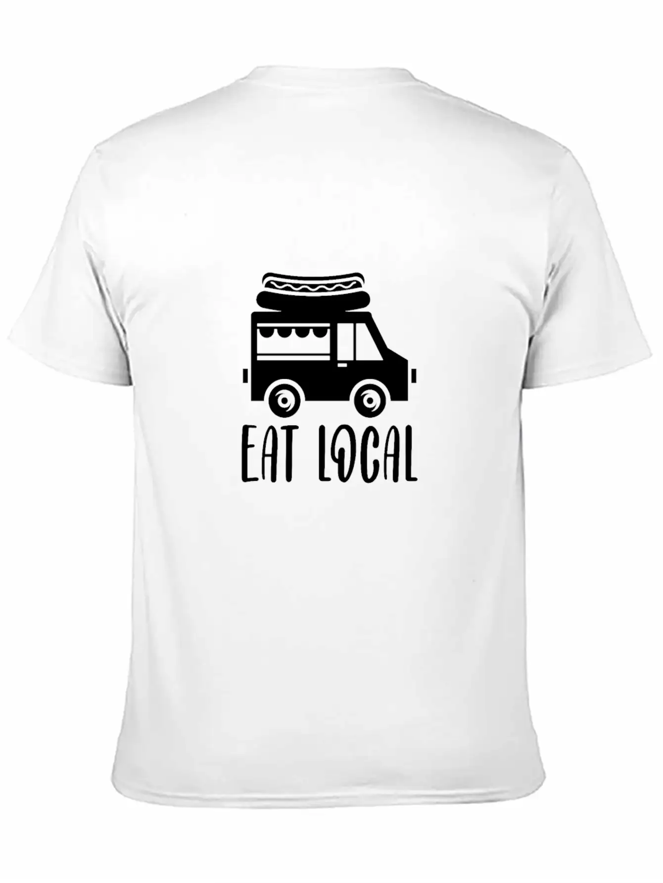 Eat Local, Food Truck Essential Cotton Tee For Daily Outfits ¨C Unisex Style
