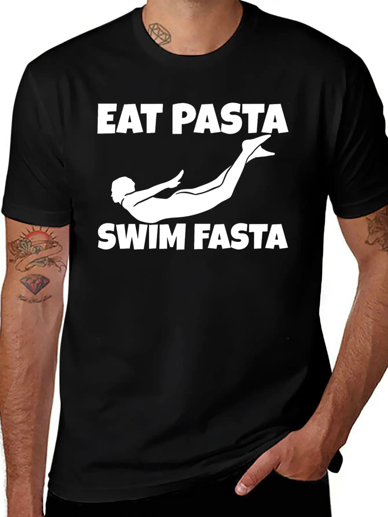 Eat Pasta Swim Fasta 7 Unisex Casual T-Shirt ¨C Clean Design For Daily Comfort