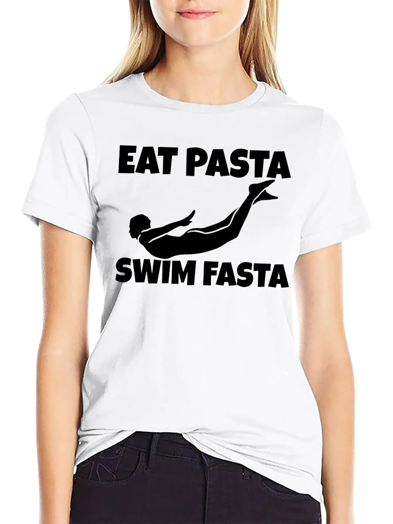 Eat Pasta Swim Fasta 7 Unisex Casual T-Shirt ¨C Clean Design For Daily Comfort