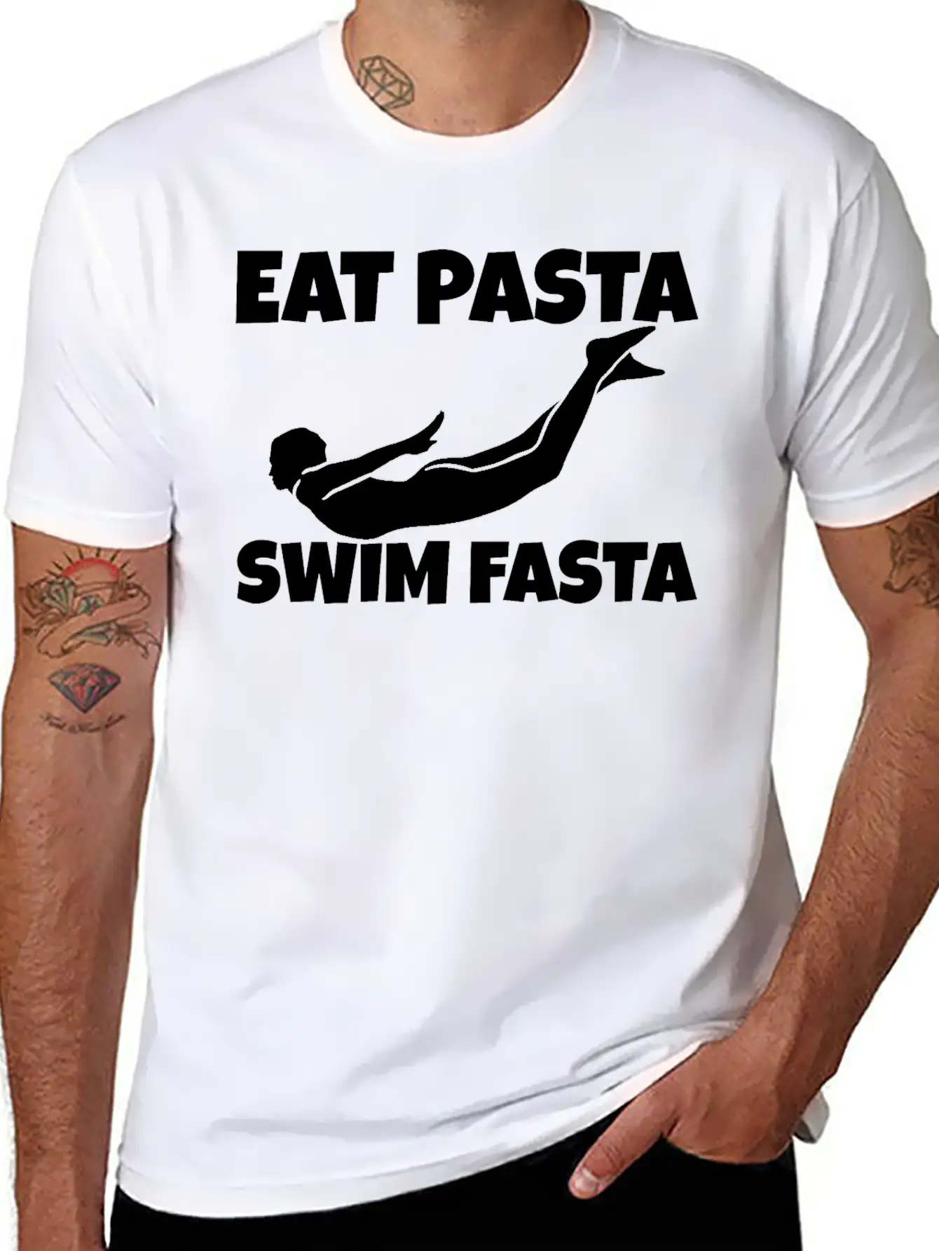Eat Pasta Swim Fasta 7 Unisex Casual T-Shirt ¨C Clean Design For Daily Comfort