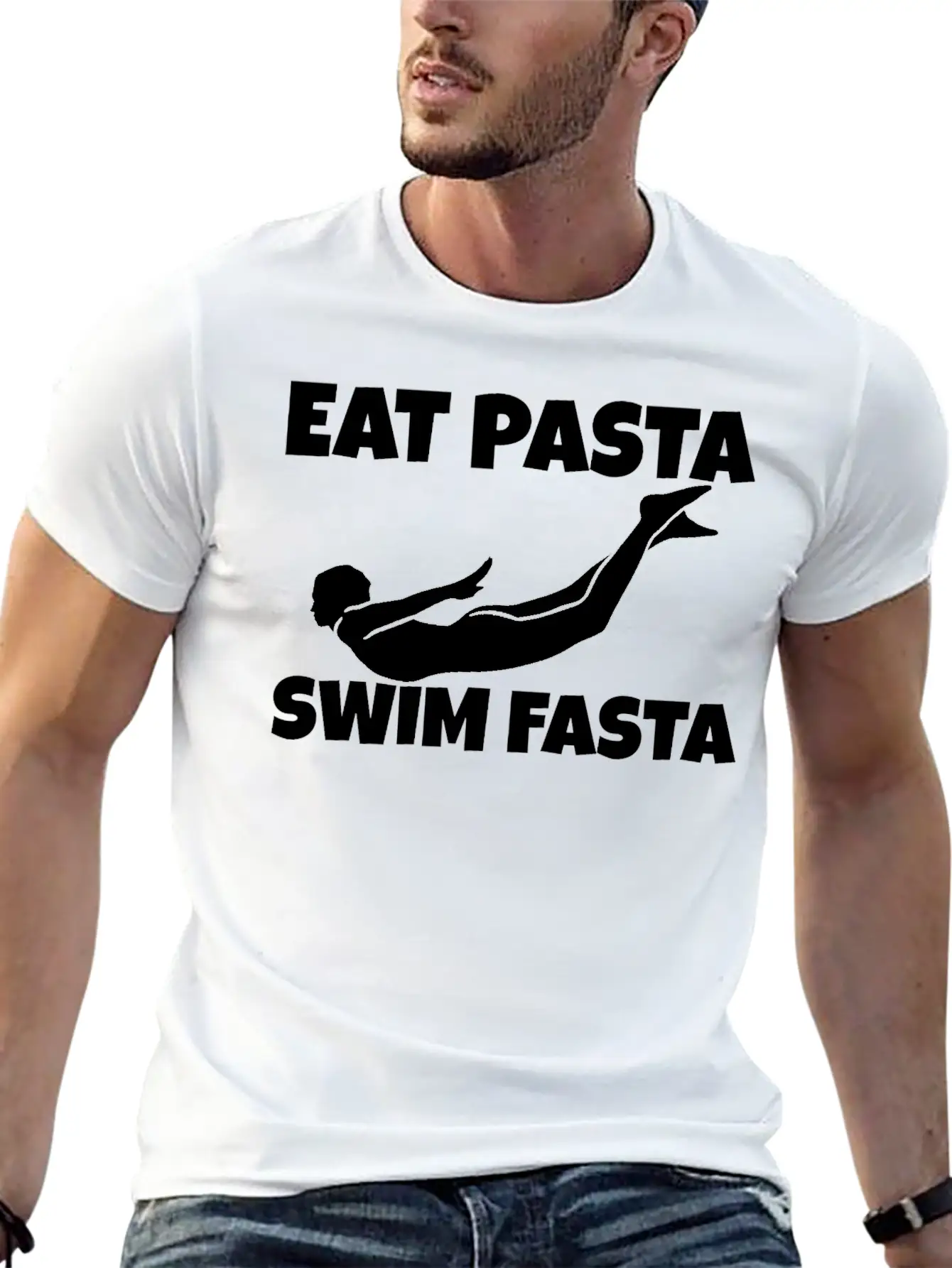 Eat Pasta Swim Fasta 7 Unisex Casual T-Shirt ¨C Clean Design For Daily Comfort